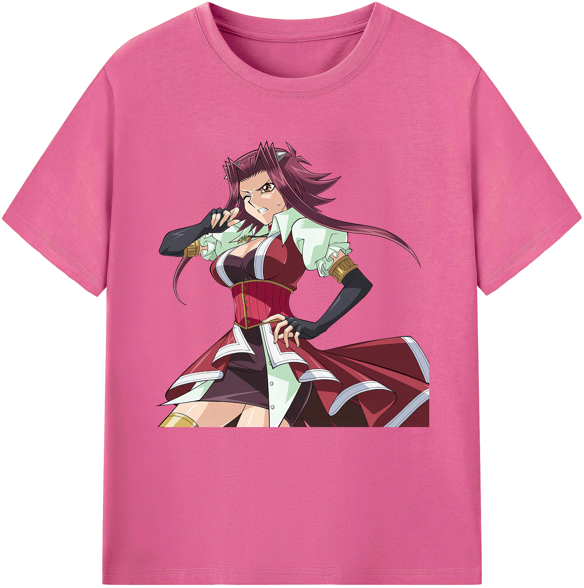 （画像用） 遊☆戯☆王 Yu-Gi-Oh! レディースカジュアルプリントTシャツ（綿100％）