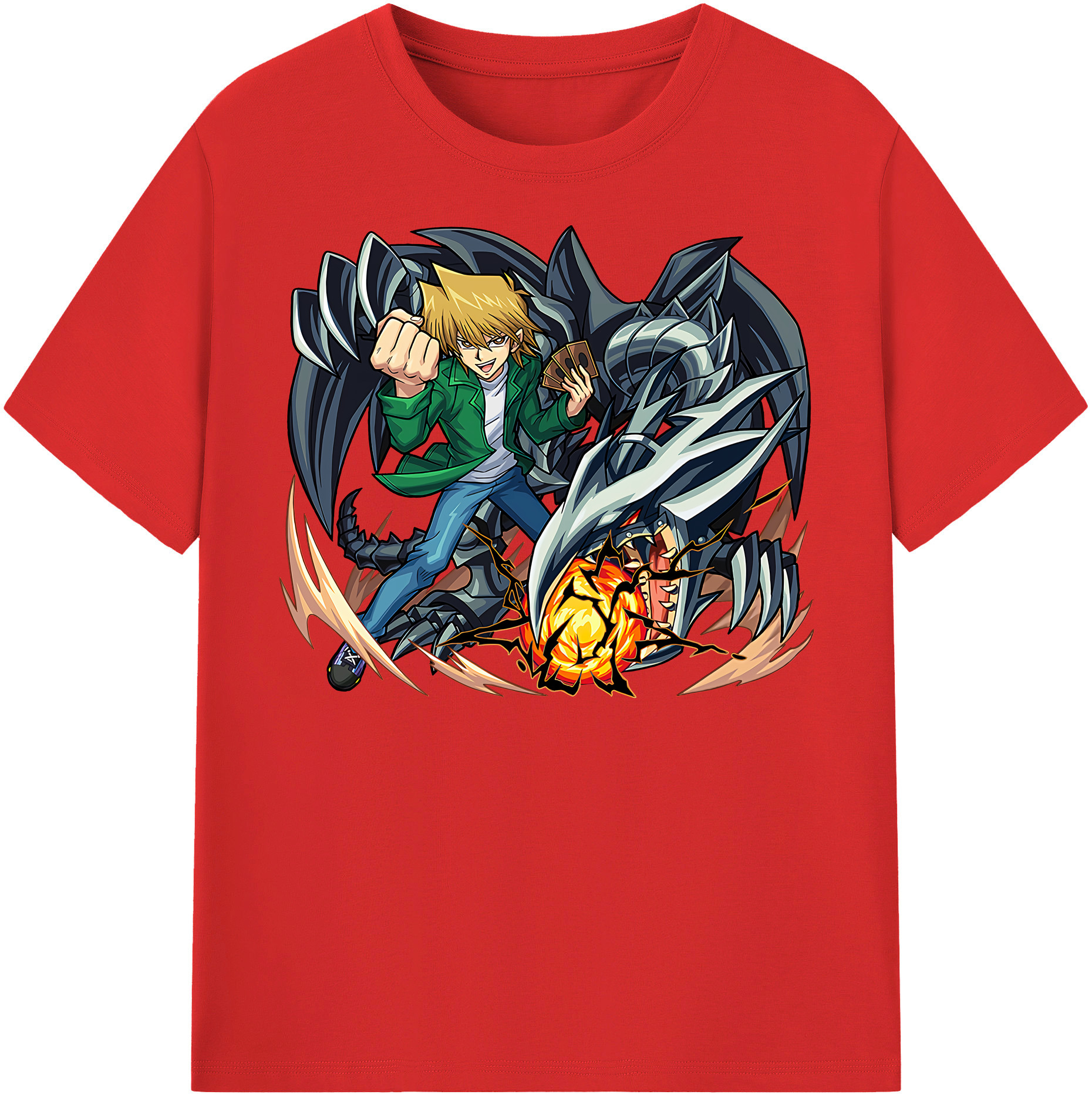 （画像用） 遊☆戯☆王 Yu-Gi-Oh! レディースカジュアルプリントTシャツ（綿100％）