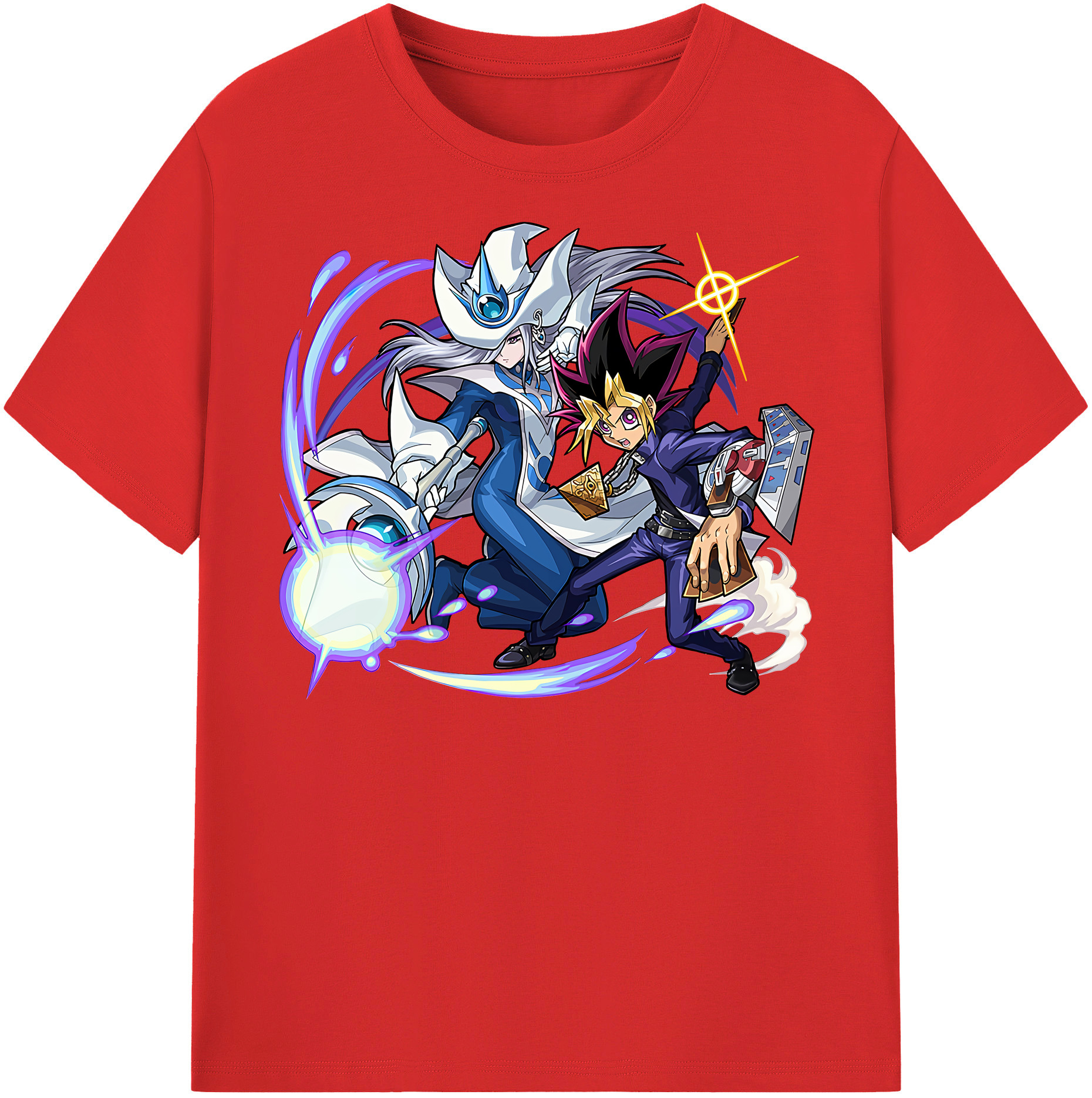（画像用） 遊☆戯☆王 Yu-Gi-Oh! レディースカジュアルプリントTシャツ（綿100％）