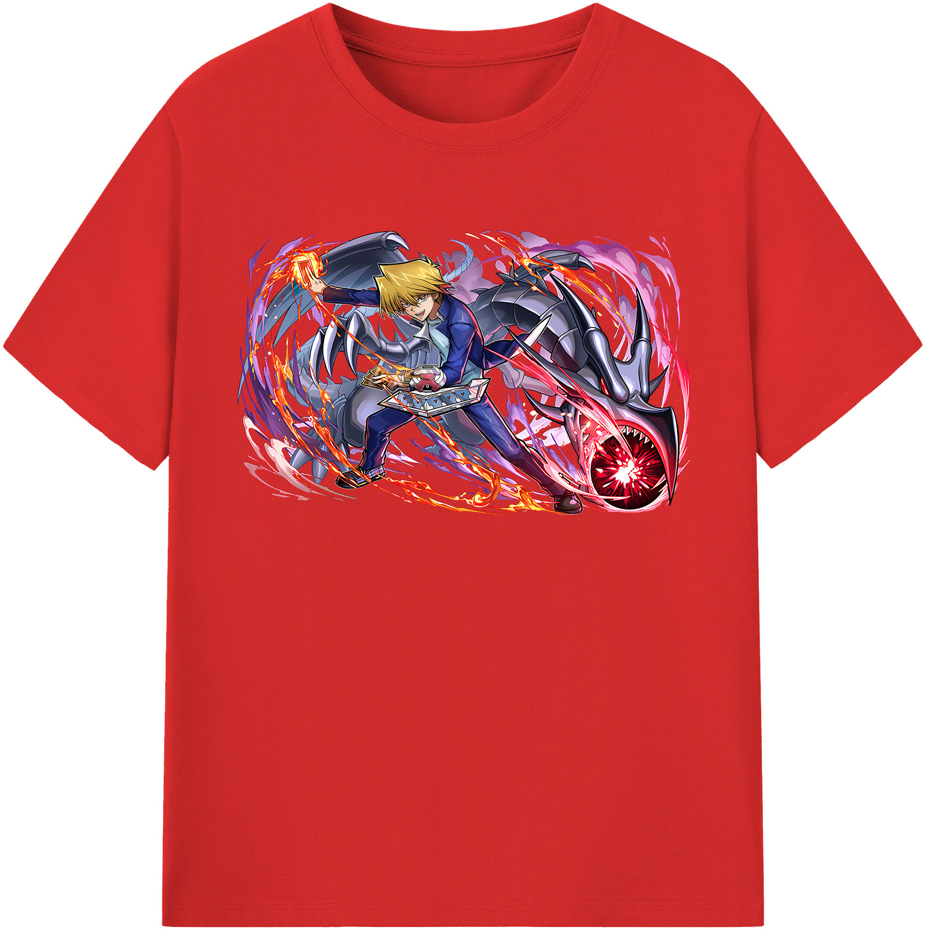 （画像用） 遊☆戯☆王 Yu-Gi-Oh! レディースカジュアルプリントTシャツ（綿100％）