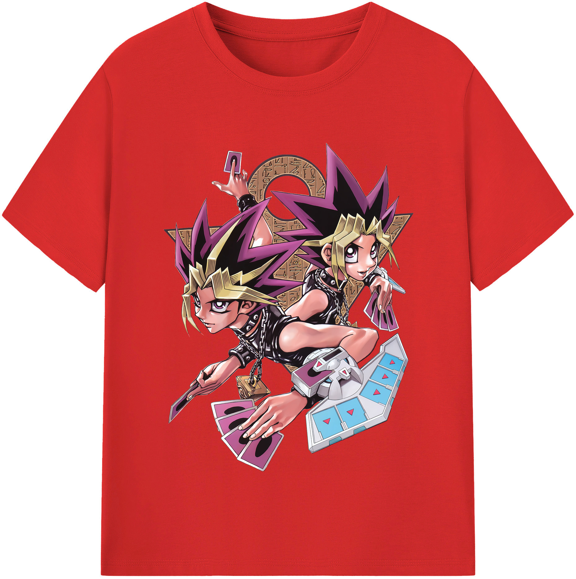 （画像用） 遊☆戯☆王 Yu-Gi-Oh! レディースカジュアルプリントTシャツ（綿100％）