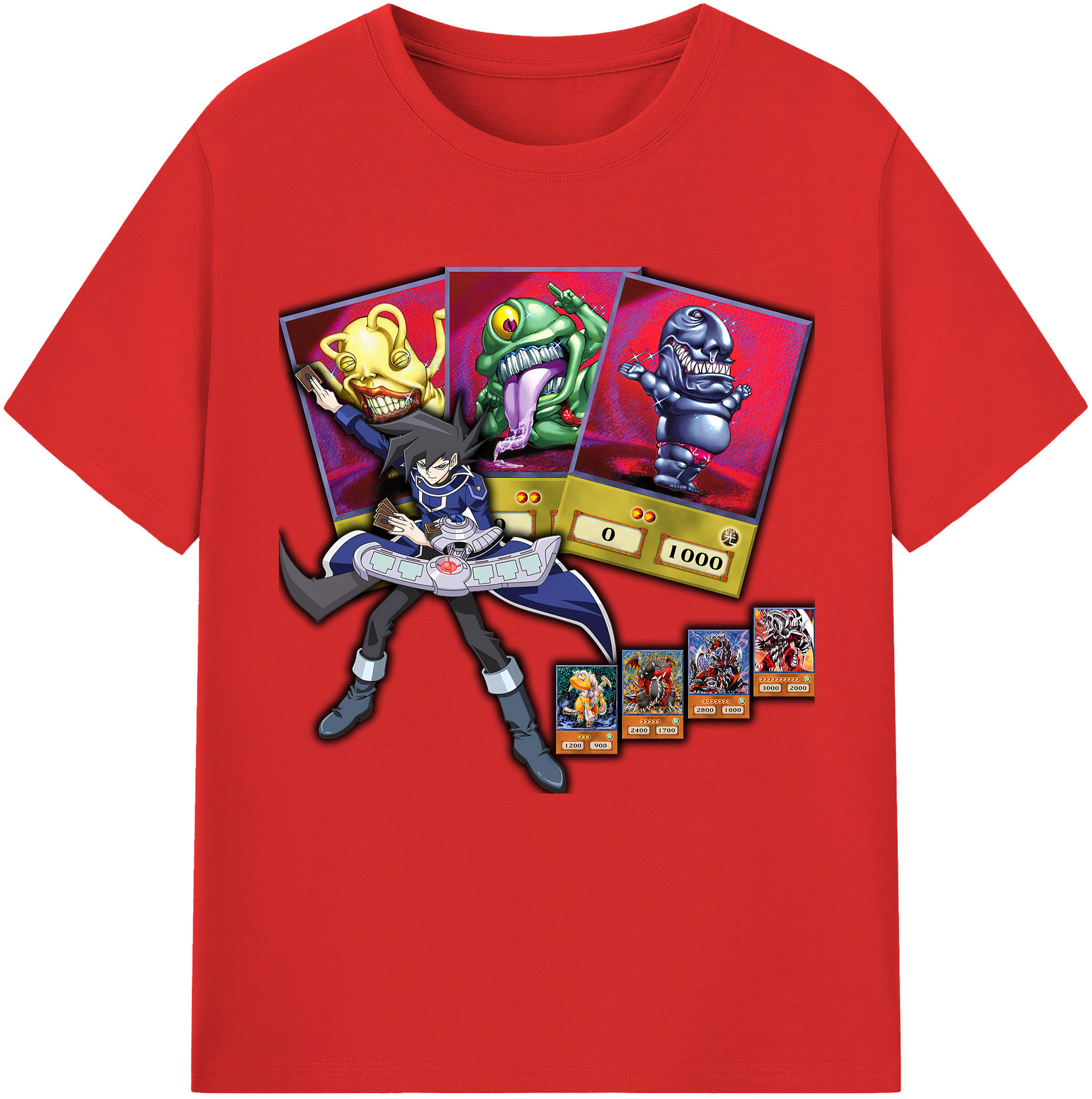 （画像用） 遊☆戯☆王 Yu-Gi-Oh! レディースカジュアルプリントTシャツ（綿100％）