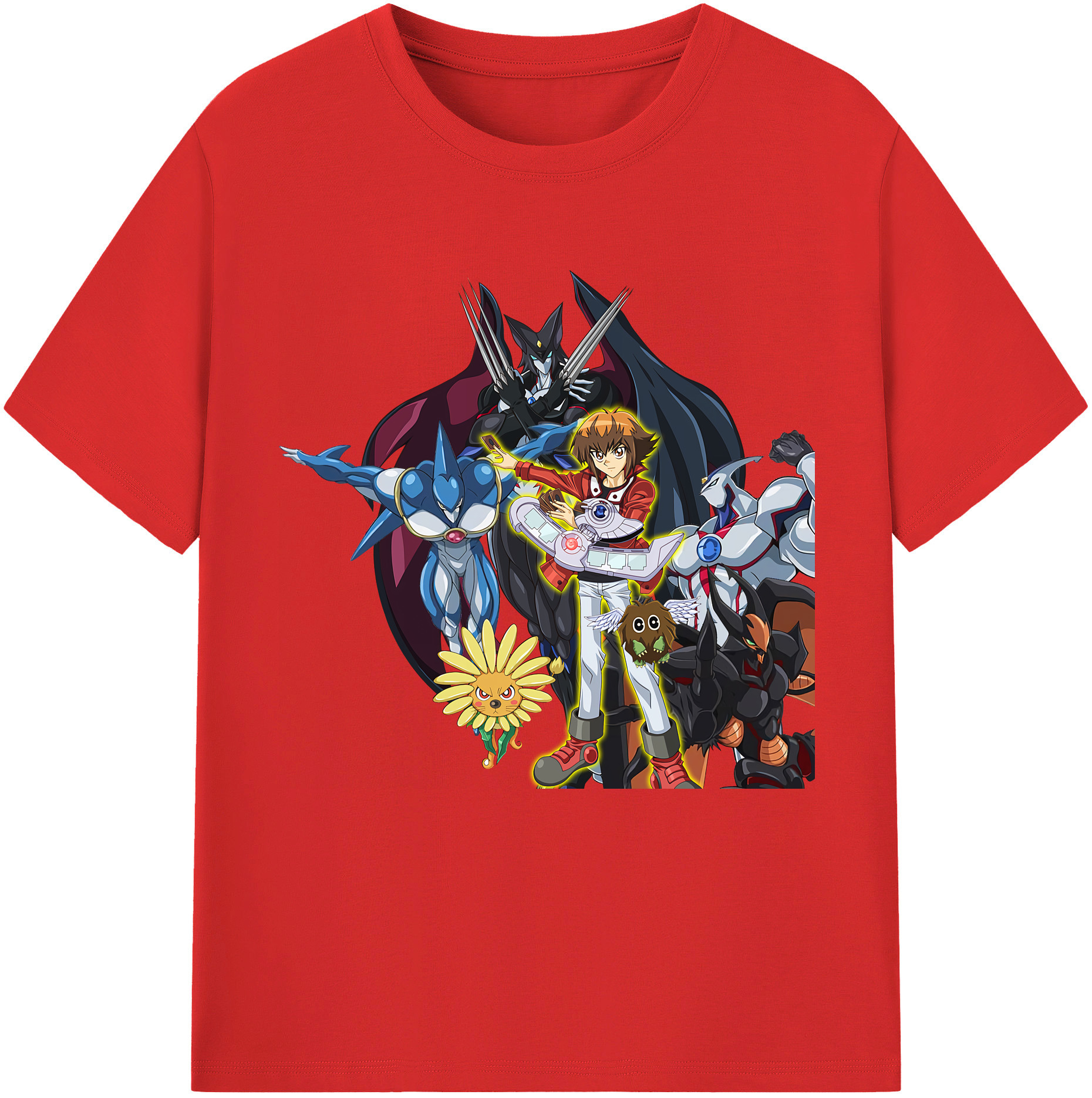 （画像用） 遊☆戯☆王 Yu-Gi-Oh! レディースカジュアルプリントTシャツ（綿100％）