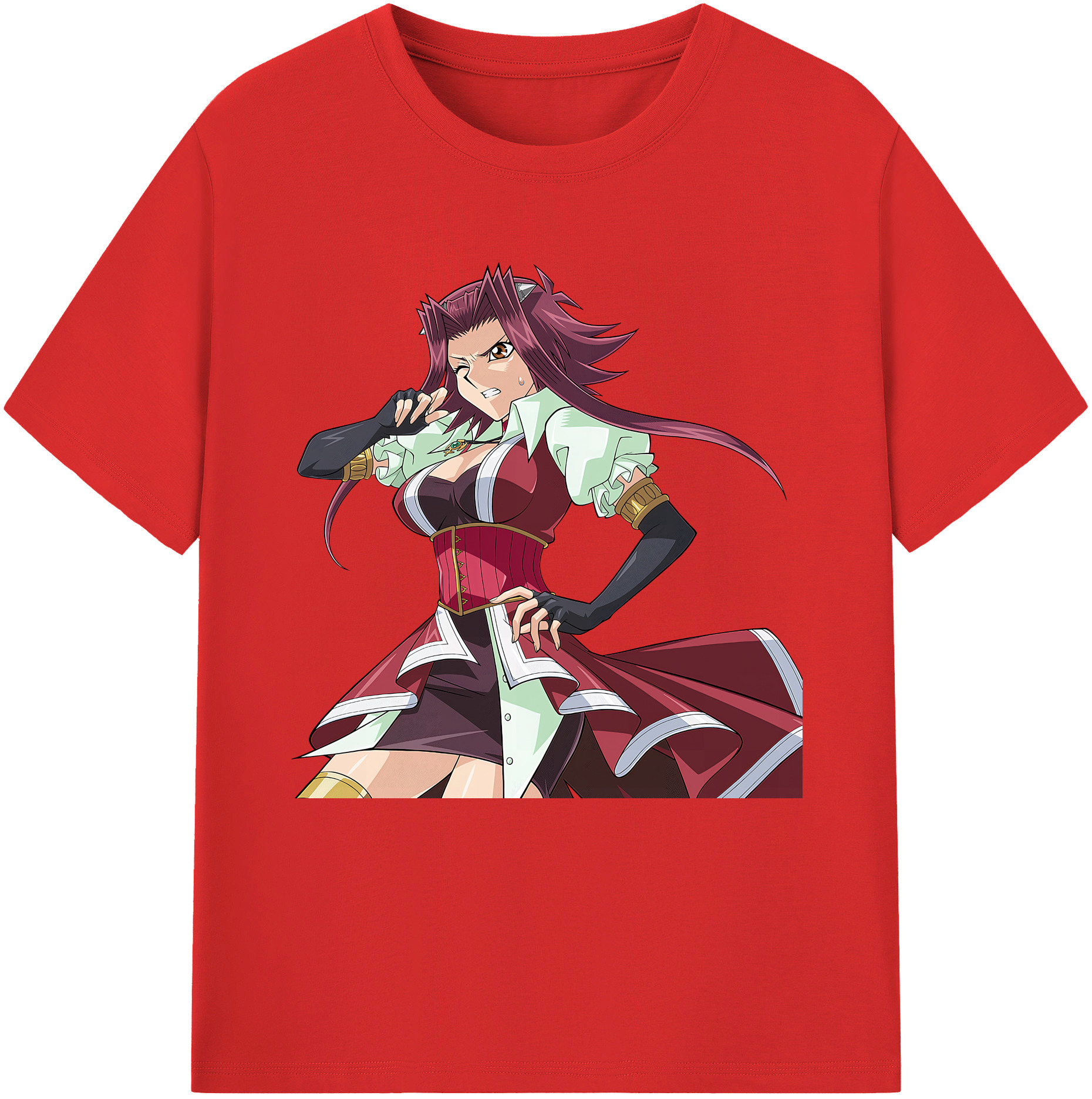 （画像用） 遊☆戯☆王 Yu-Gi-Oh! レディースカジュアルプリントTシャツ（綿100％）