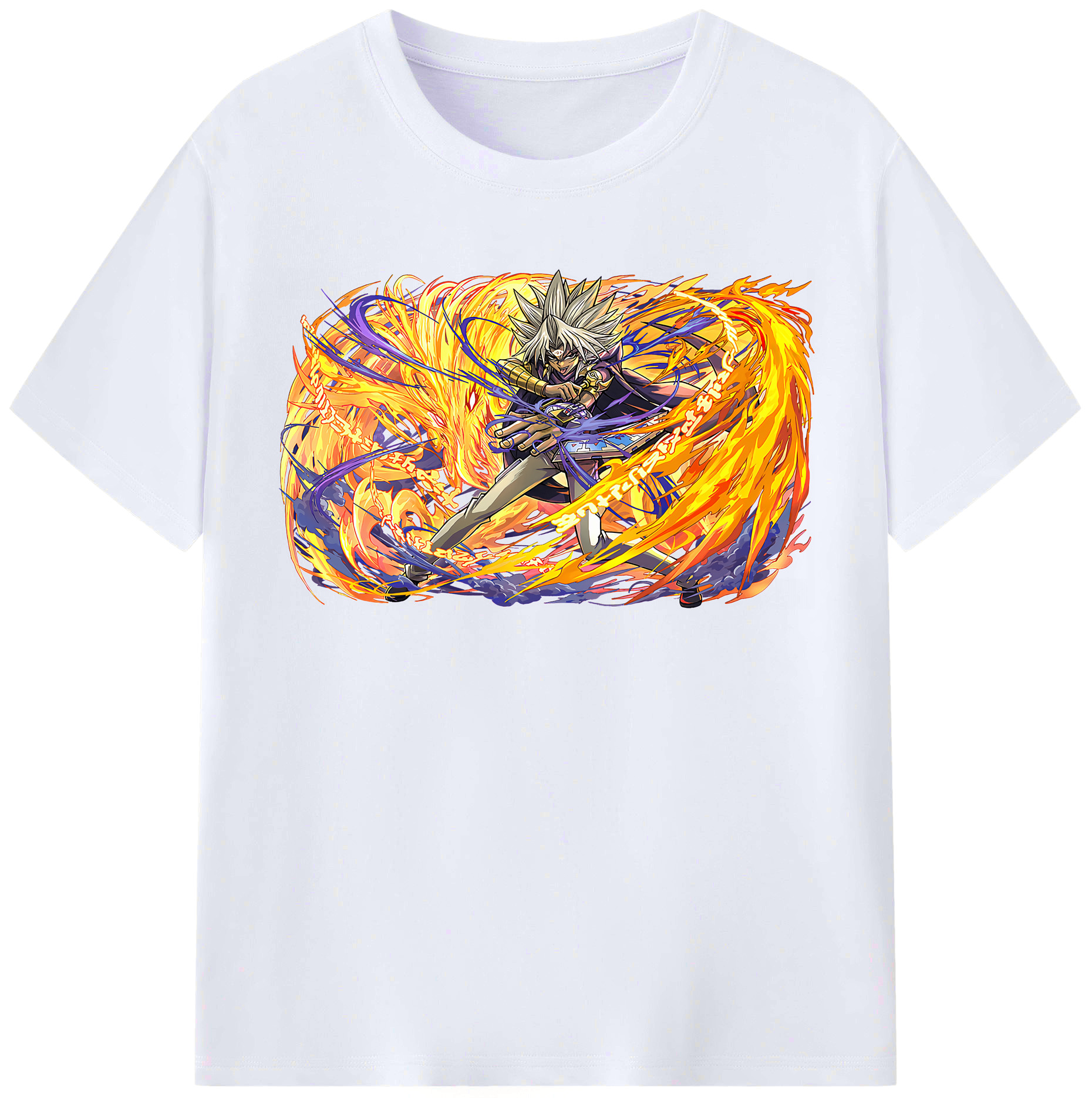（画像用） 遊☆戯☆王 Yu-Gi-Oh! レディースカジュアルプリントTシャツ（綿100％）
