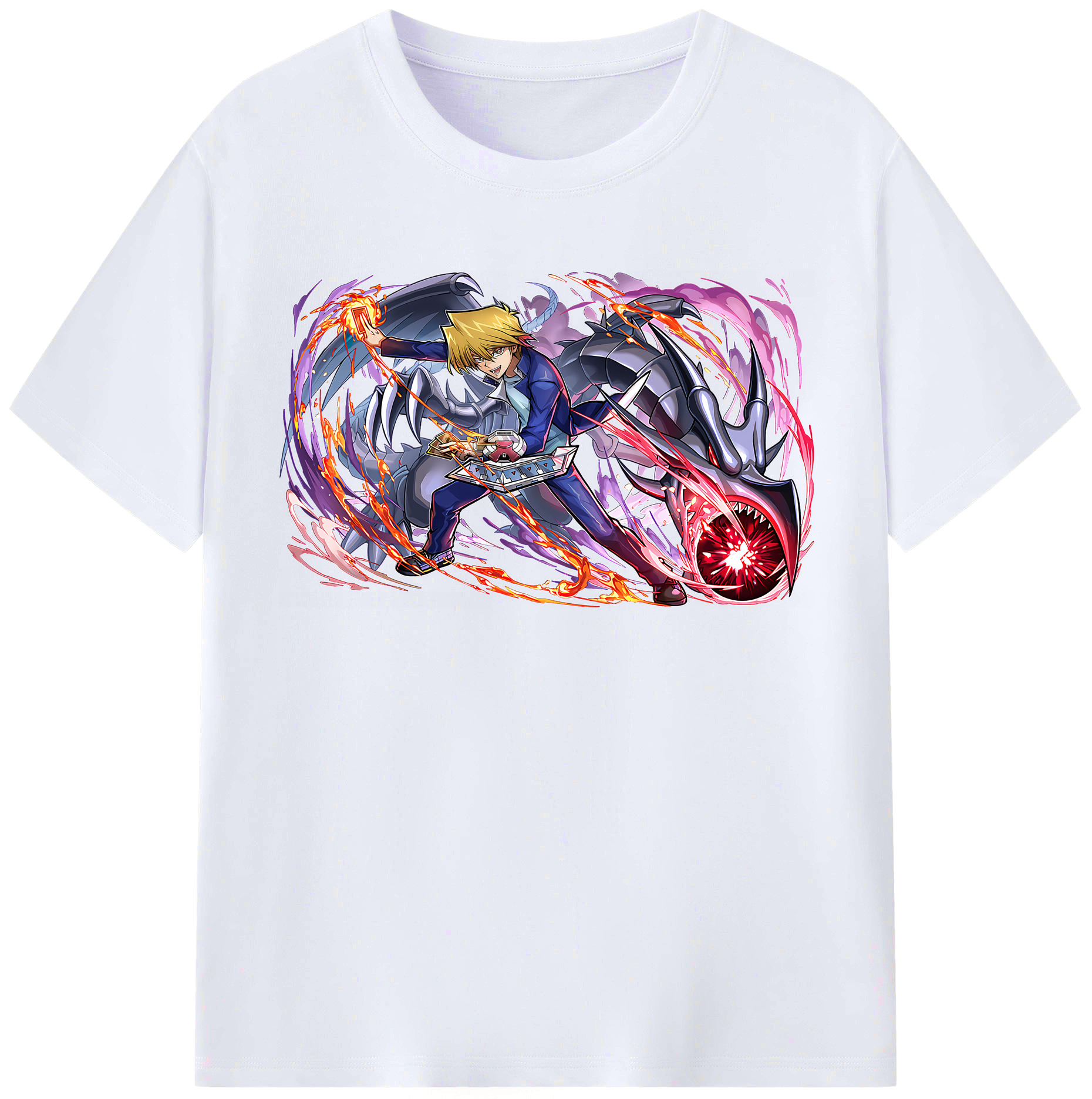 （画像用） 遊☆戯☆王 Yu-Gi-Oh! レディースカジュアルプリントTシャツ（綿100％）