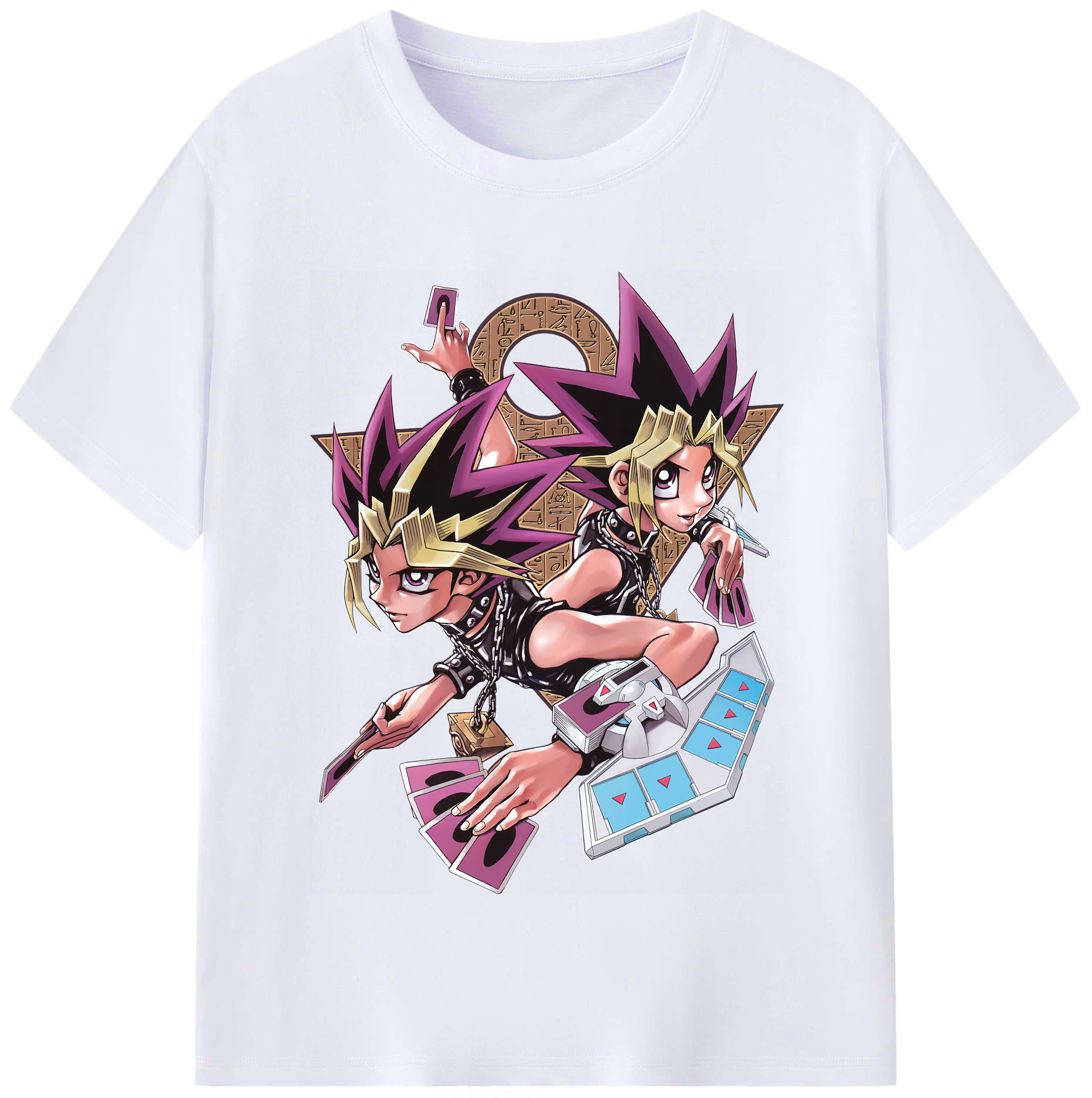 （画像用） 遊☆戯☆王 Yu-Gi-Oh! レディースカジュアルプリントTシャツ（綿100％）