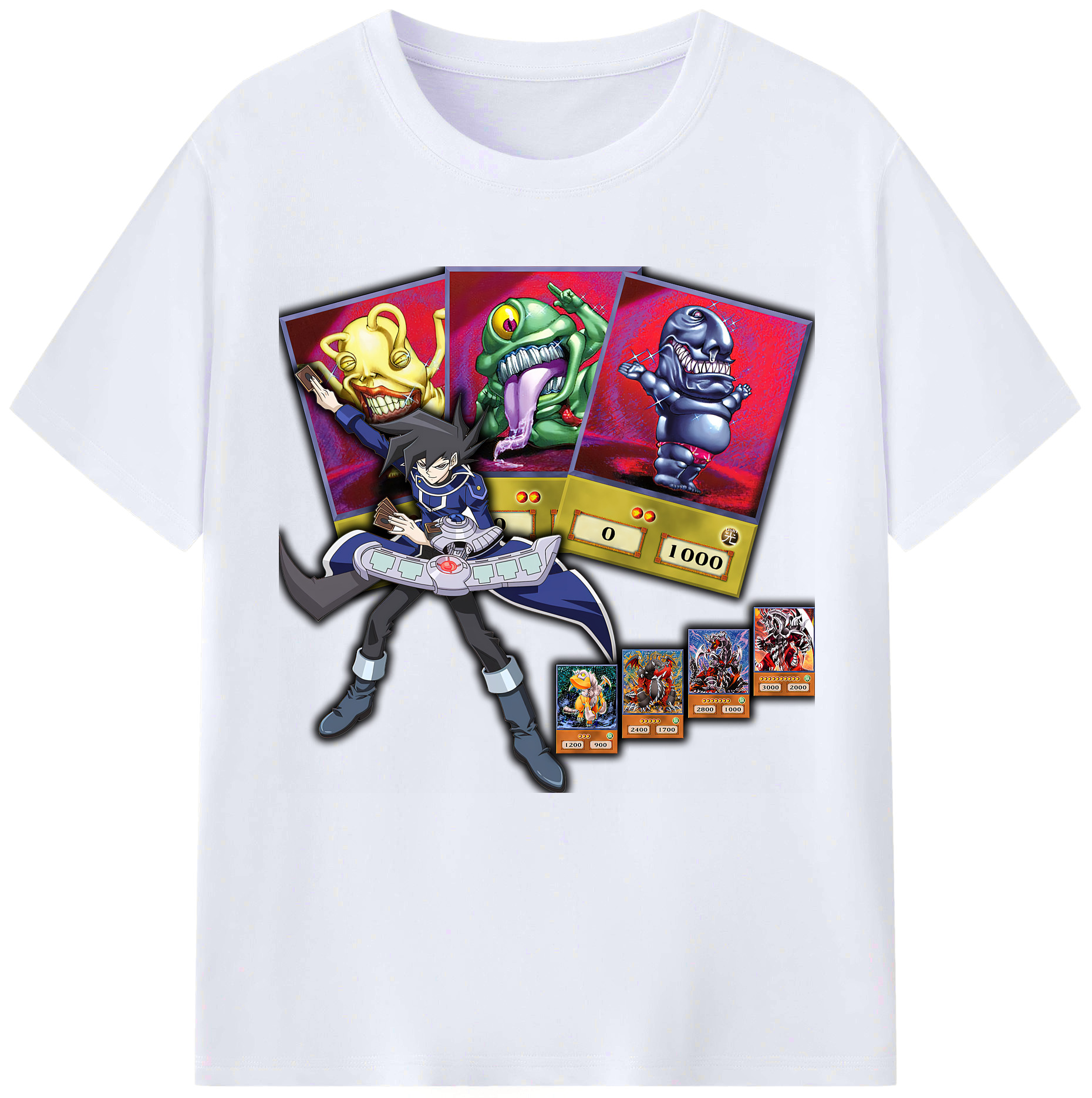 （画像用） 遊☆戯☆王 Yu-Gi-Oh! レディースカジュアルプリントTシャツ（綿100％）