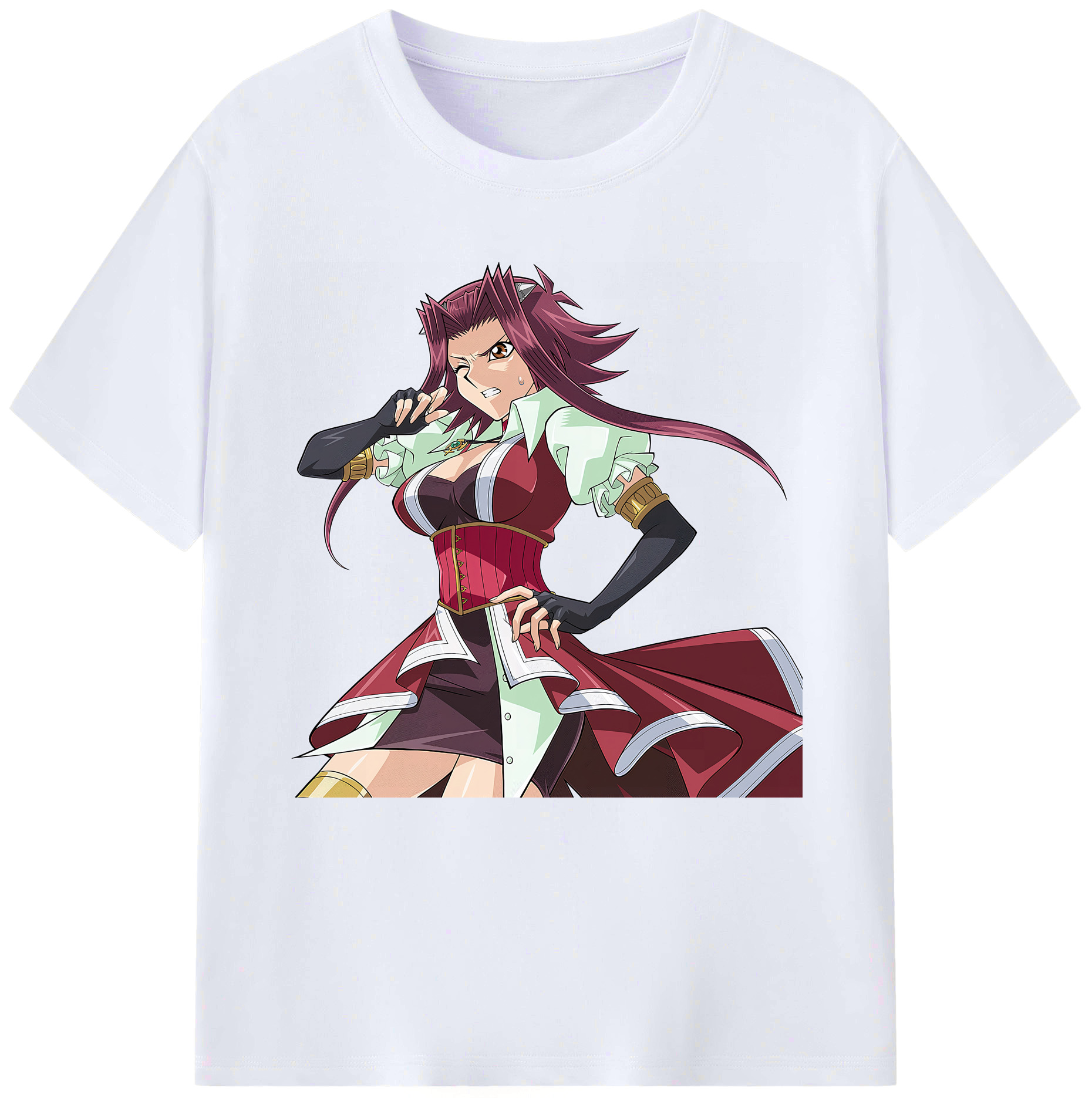 （画像用） 遊☆戯☆王 Yu-Gi-Oh! レディースカジュアルプリントTシャツ（綿100％）