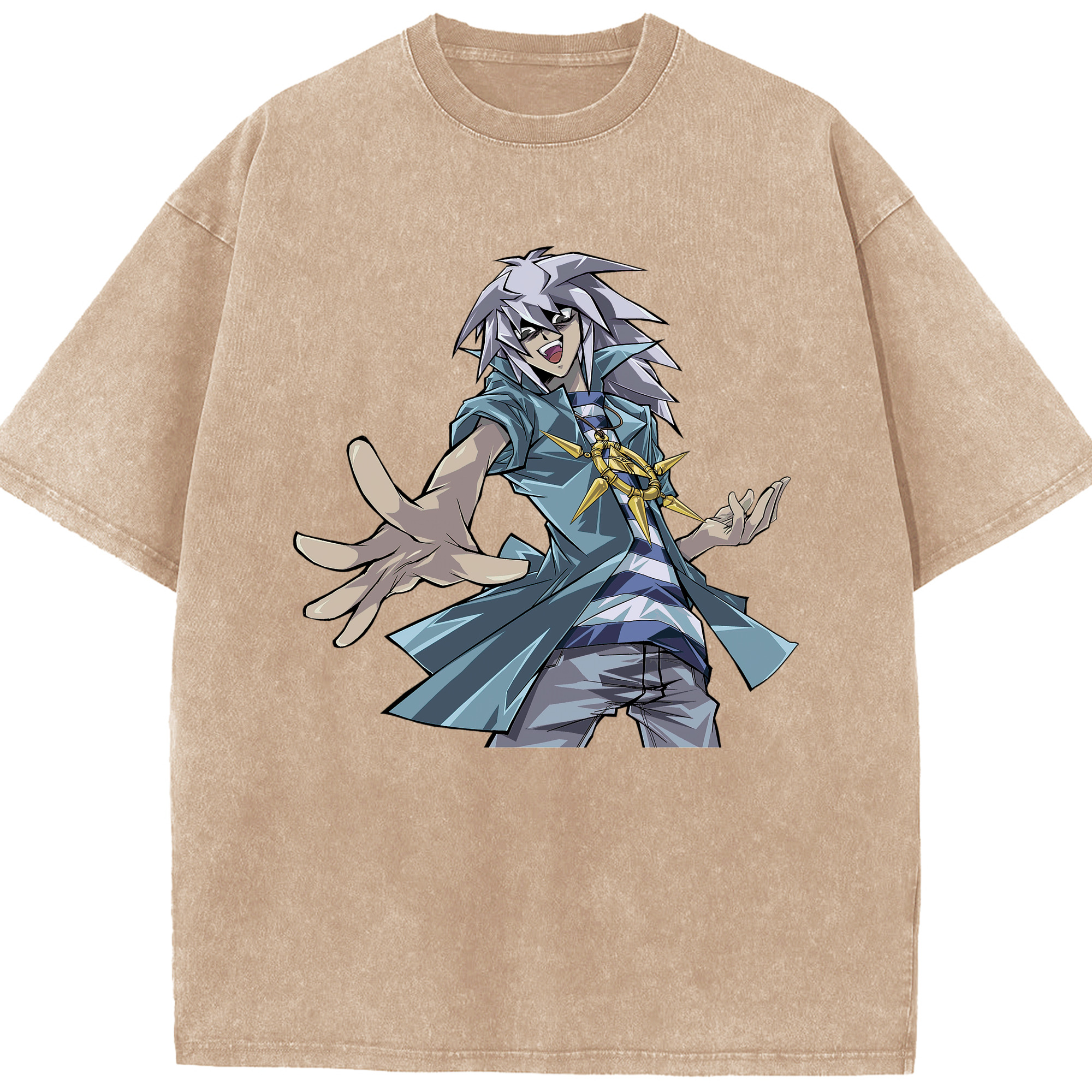 （画像用） 遊☆戯☆王 Yu-Gi-Oh! 綿100% ヴィンテージ風 半袖Tシャツ（フロントプリント）