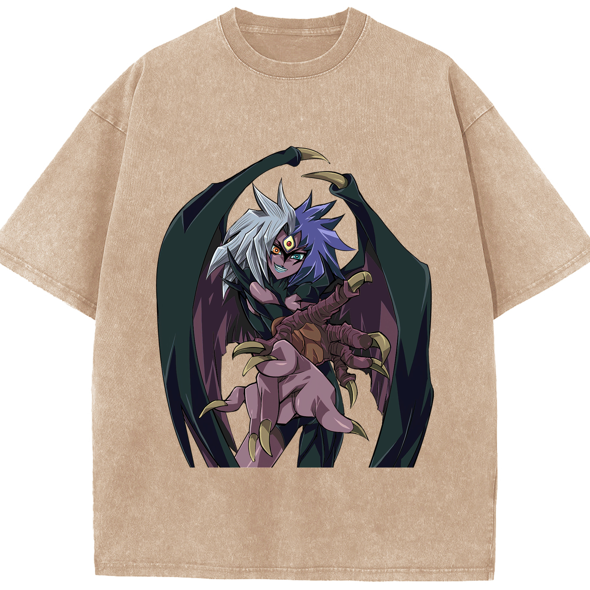 （画像用） 遊☆戯☆王 Yu-Gi-Oh! 綿100% ヴィンテージ風 半袖Tシャツ（フロントプリント）