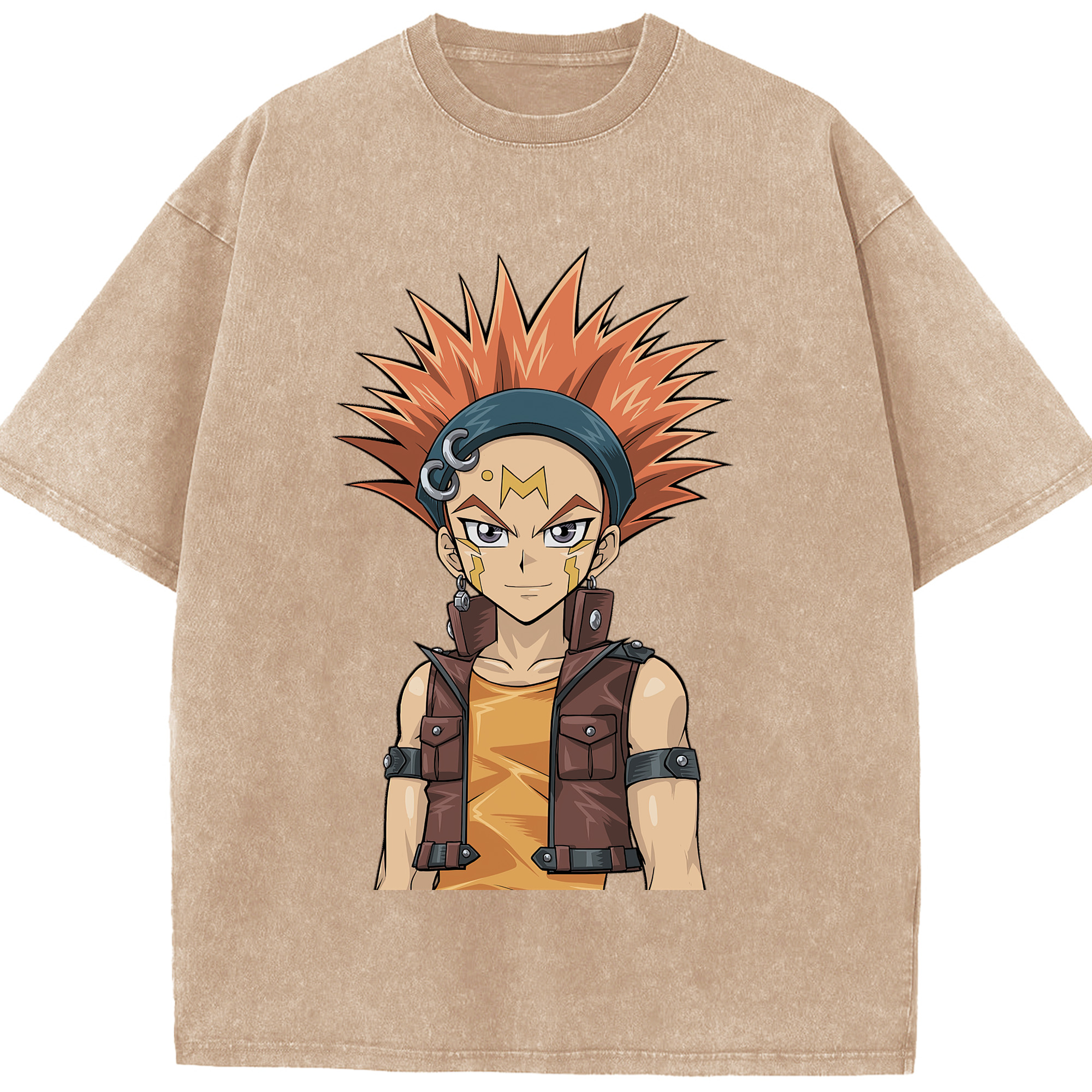 （画像用） 遊☆戯☆王 Yu-Gi-Oh! 綿100% ヴィンテージ風 半袖Tシャツ（フロントプリント）