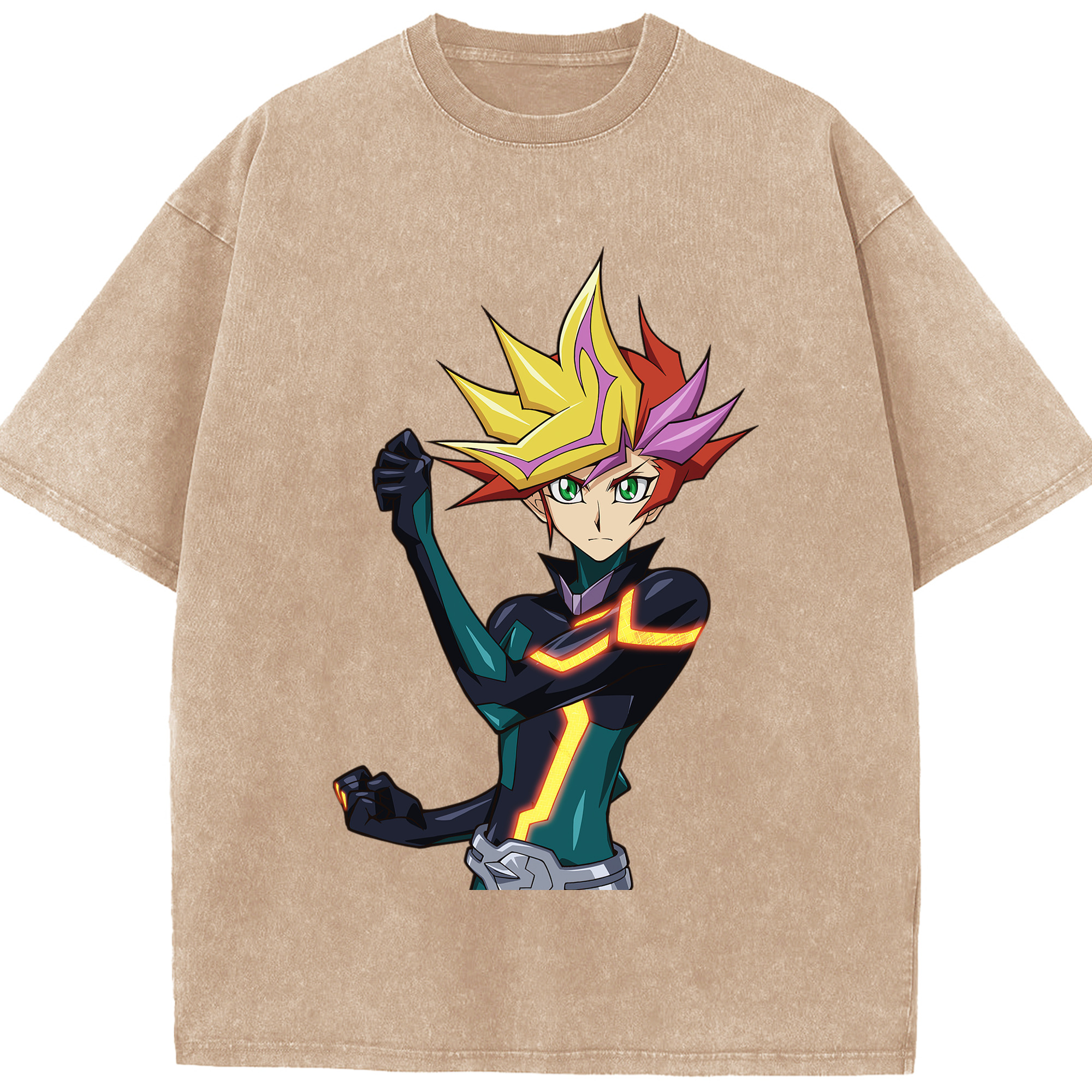 （画像用） 遊☆戯☆王 Yu-Gi-Oh! 綿100% ヴィンテージ風 半袖Tシャツ（フロントプリント）