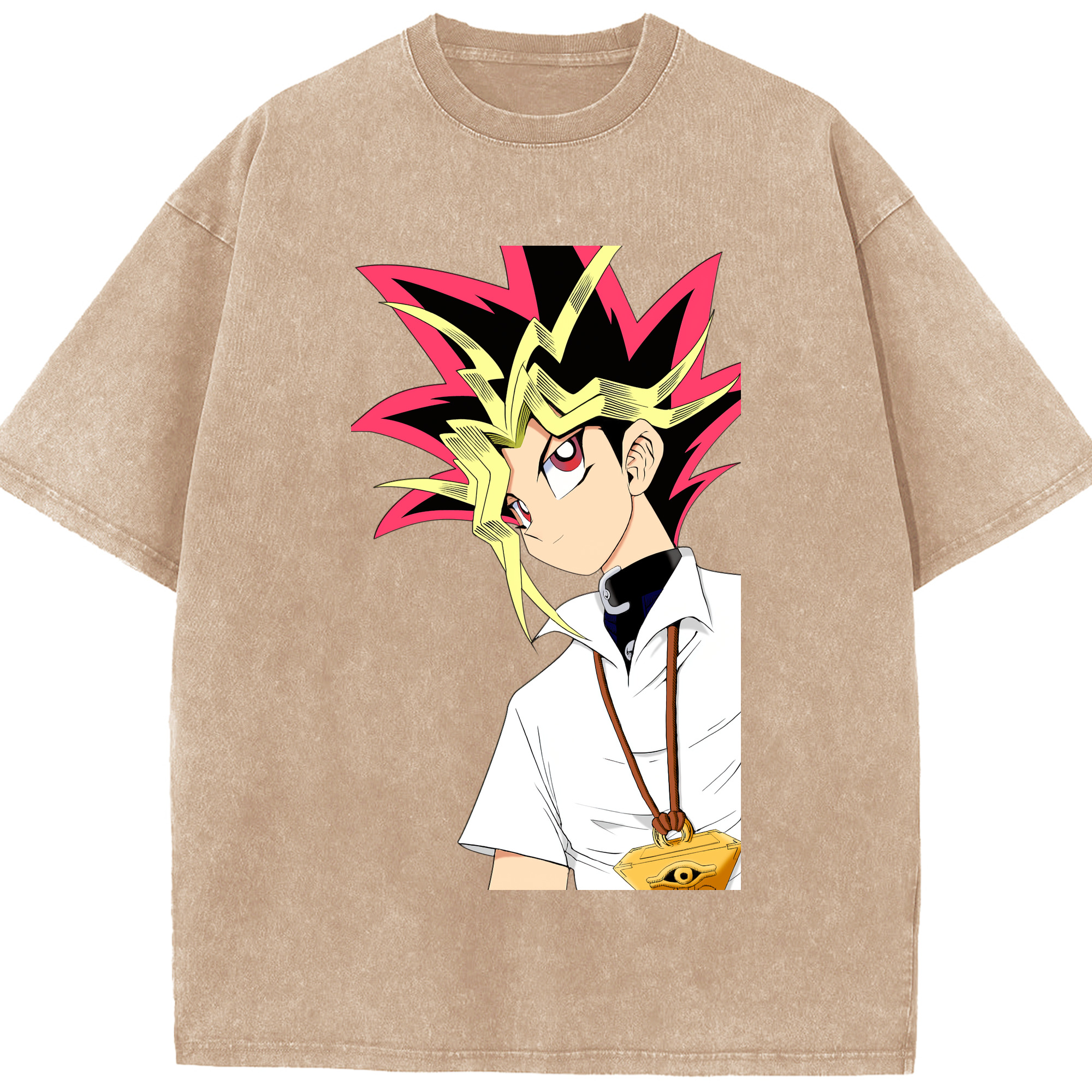（画像用） 遊☆戯☆王 Yu-Gi-Oh! 綿100% ヴィンテージ風 半袖Tシャツ（フロントプリント）