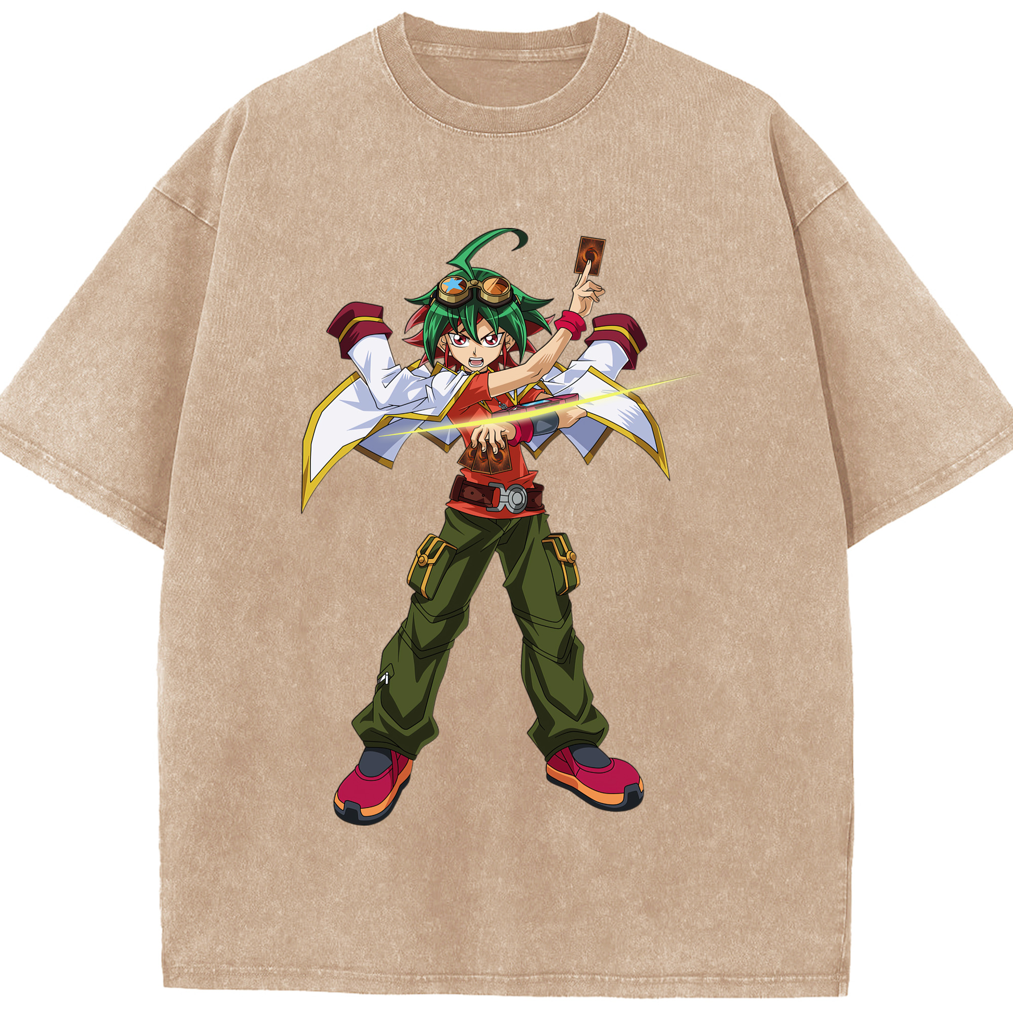 （画像用） 遊☆戯☆王 Yu-Gi-Oh! 綿100% ヴィンテージ風 半袖Tシャツ（フロントプリント）