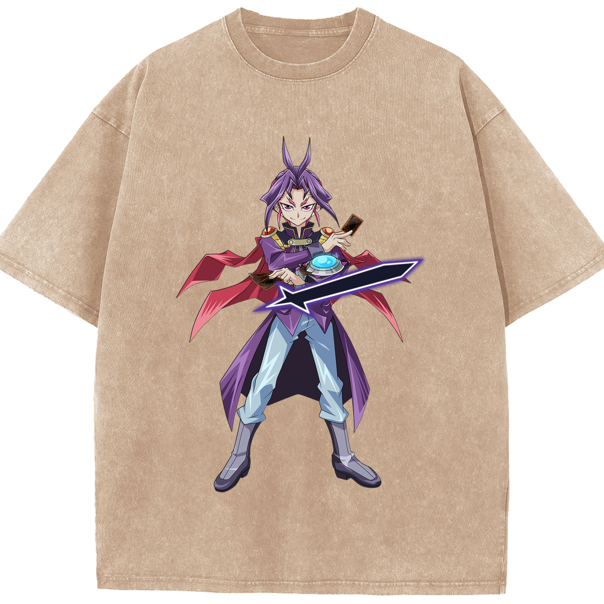 （画像用） 遊☆戯☆王 Yu-Gi-Oh! 綿100% ヴィンテージ風 半袖Tシャツ（フロントプリント）