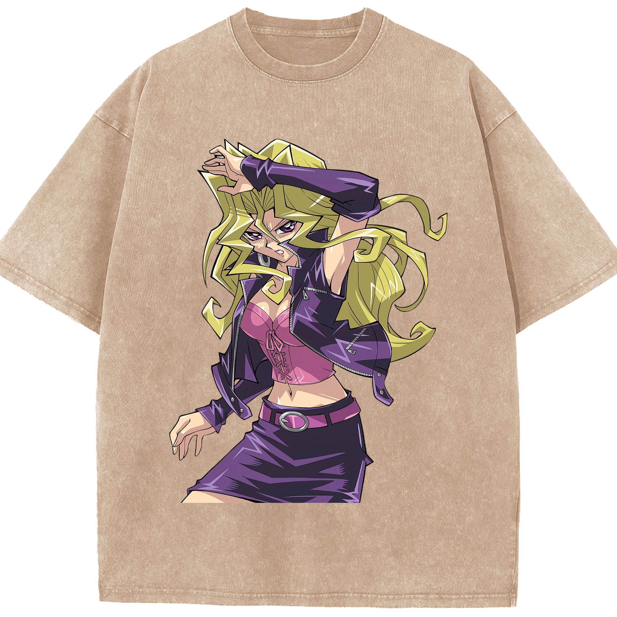 （画像用） 遊☆戯☆王 Yu-Gi-Oh! 綿100% ヴィンテージ風 半袖Tシャツ（フロントプリント）