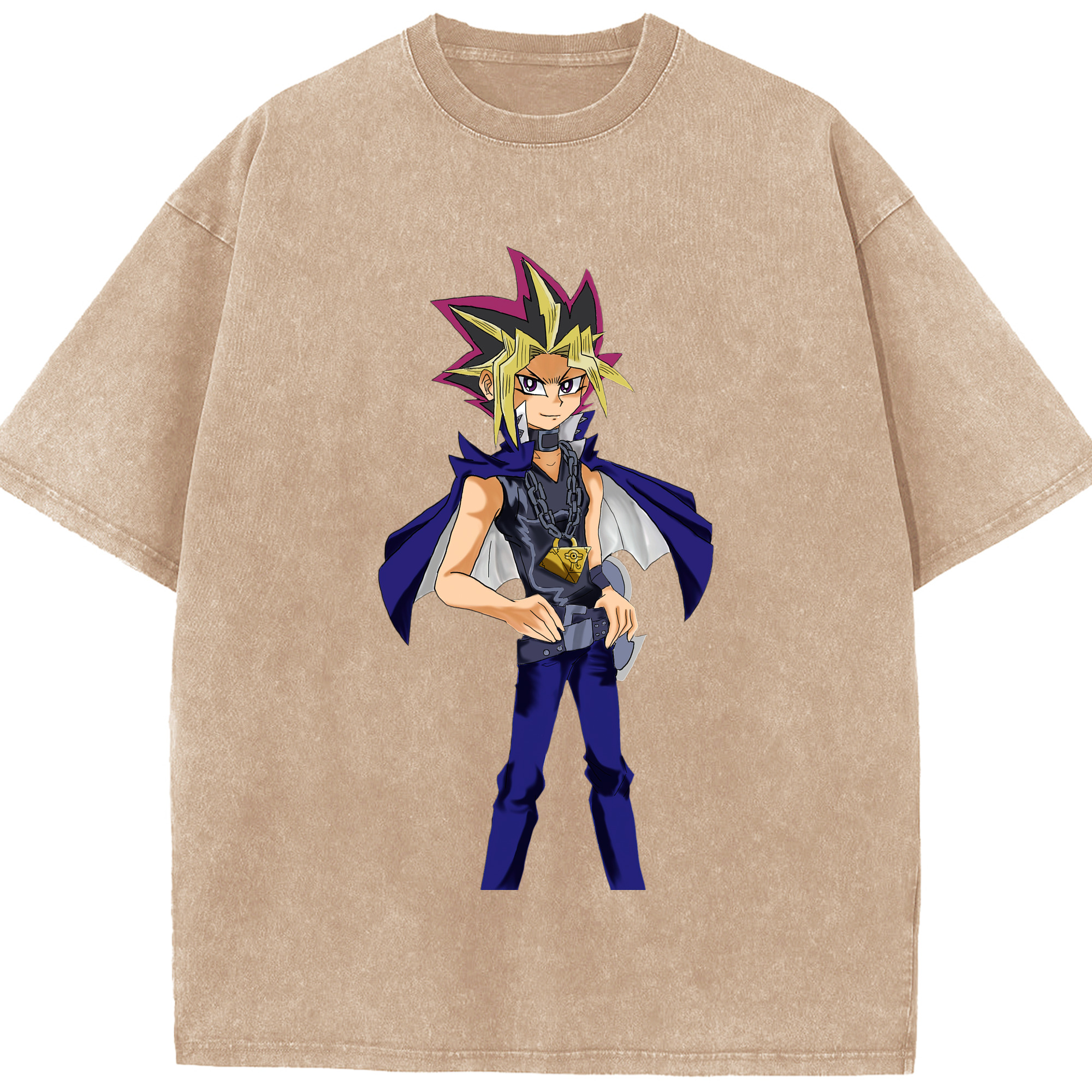 （画像用） 遊☆戯☆王 Yu-Gi-Oh! 綿100% ヴィンテージ風 半袖Tシャツ（フロントプリント）