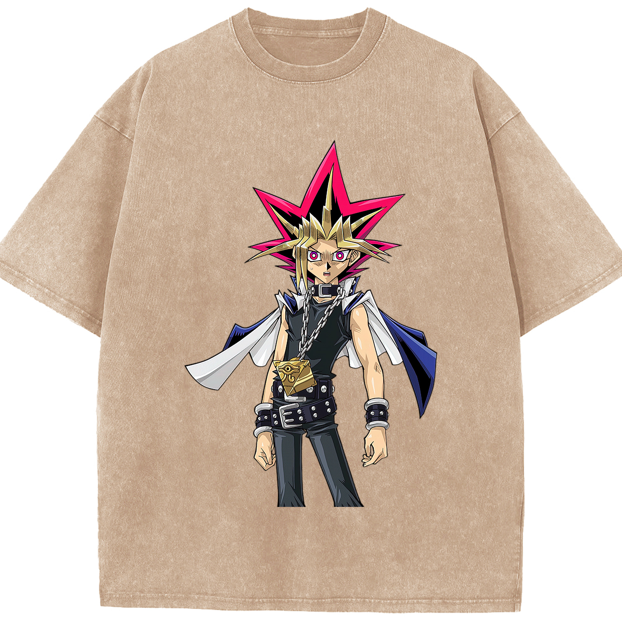 （画像用） 遊☆戯☆王 Yu-Gi-Oh! 綿100% ヴィンテージ風 半袖Tシャツ（フロントプリント）