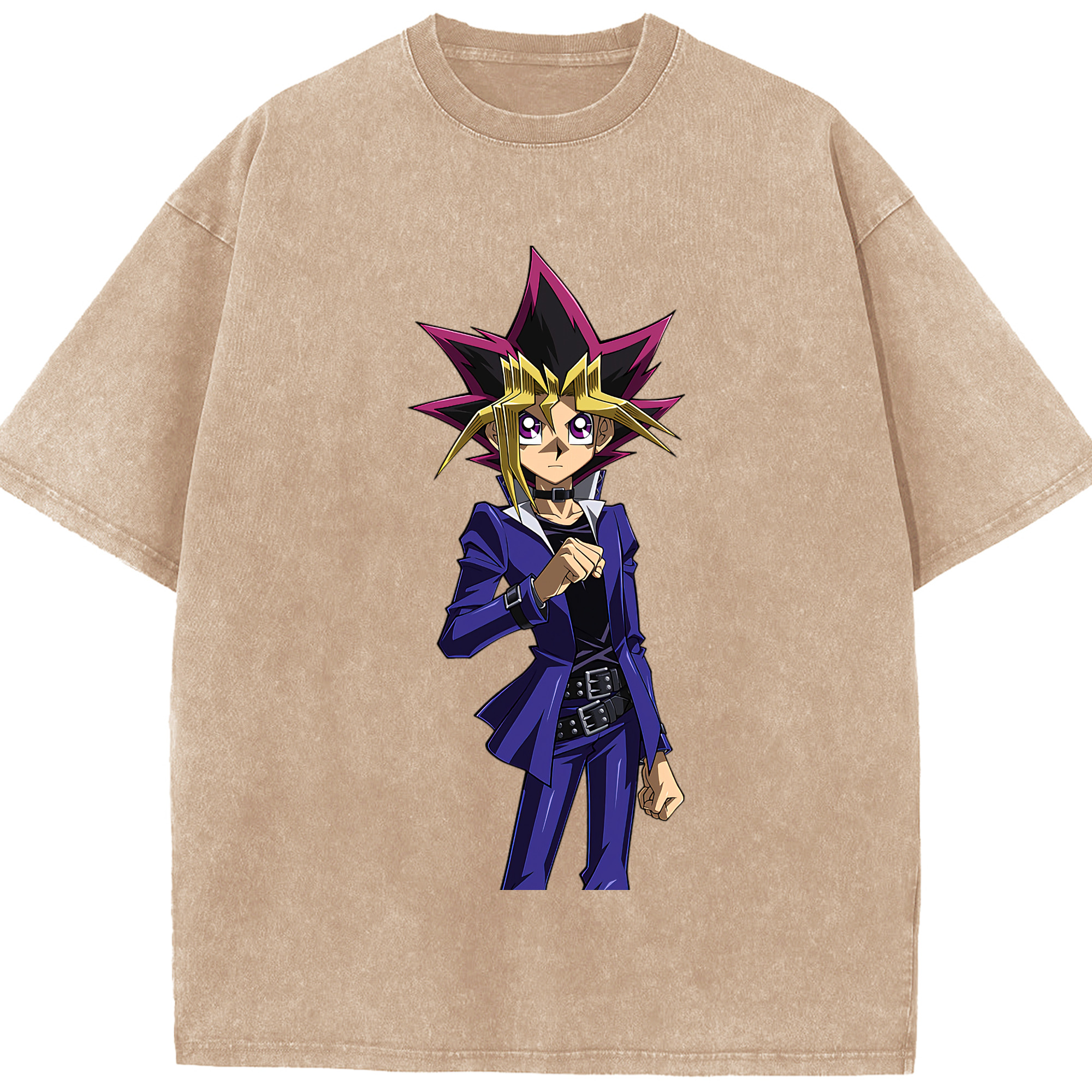 （画像用） 遊☆戯☆王 Yu-Gi-Oh! 綿100% ヴィンテージ風 半袖Tシャツ（フロントプリント）