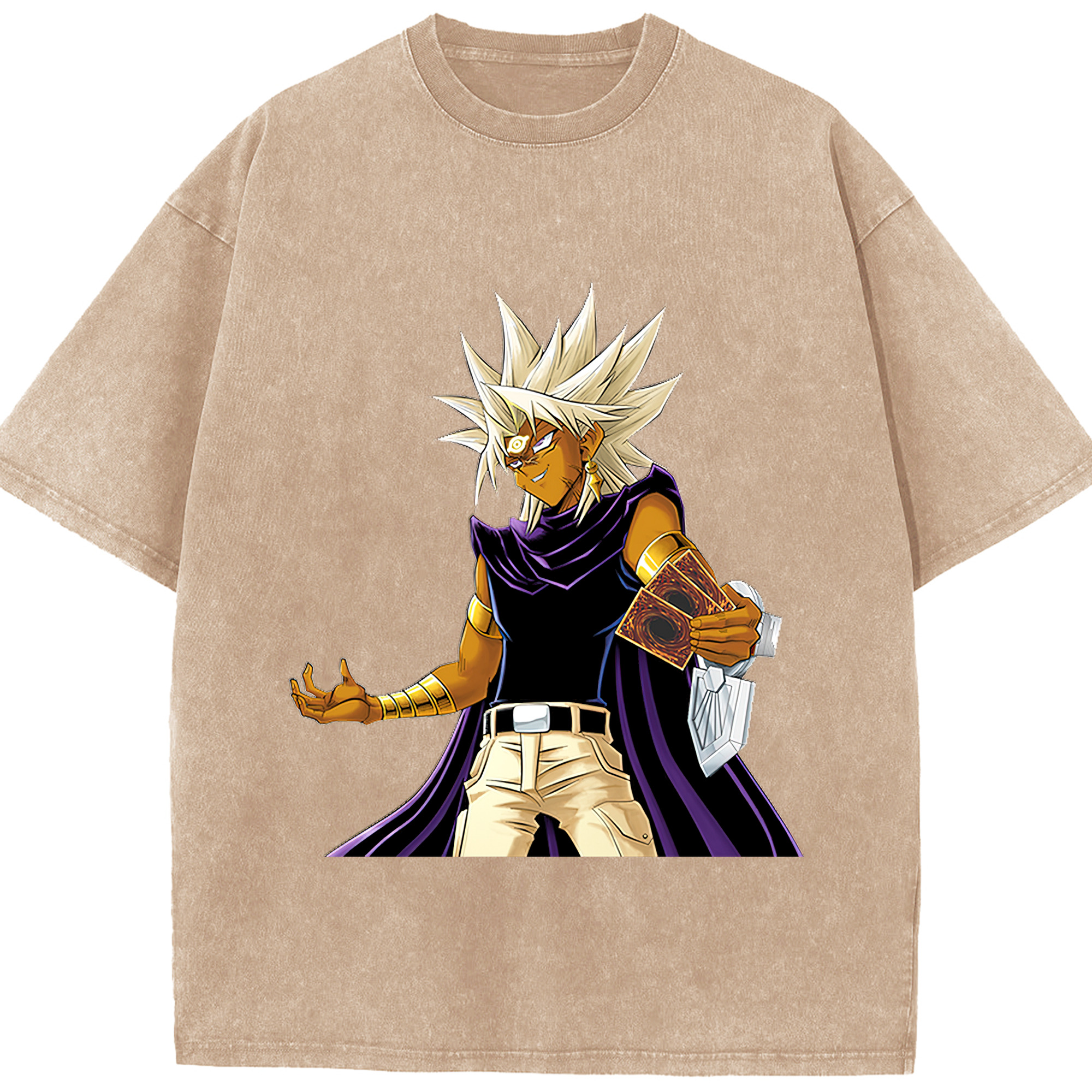 （画像用） 遊☆戯☆王 Yu-Gi-Oh! 綿100% ヴィンテージ風 半袖Tシャツ（フロントプリント）