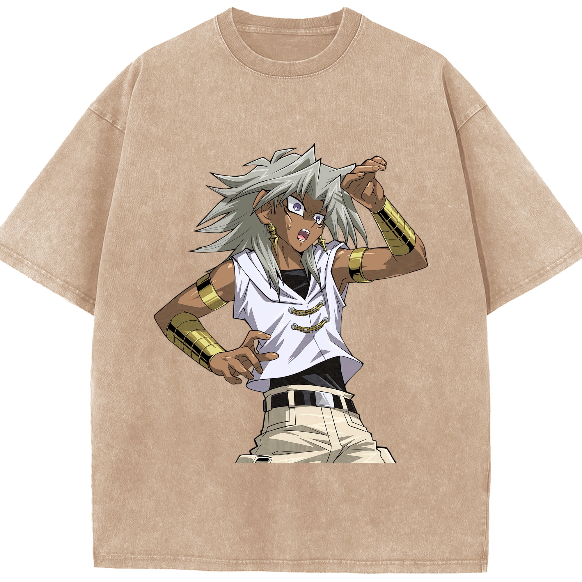 （画像用） 遊☆戯☆王 Yu-Gi-Oh! 綿100% ヴィンテージ風 半袖Tシャツ（フロントプリント）