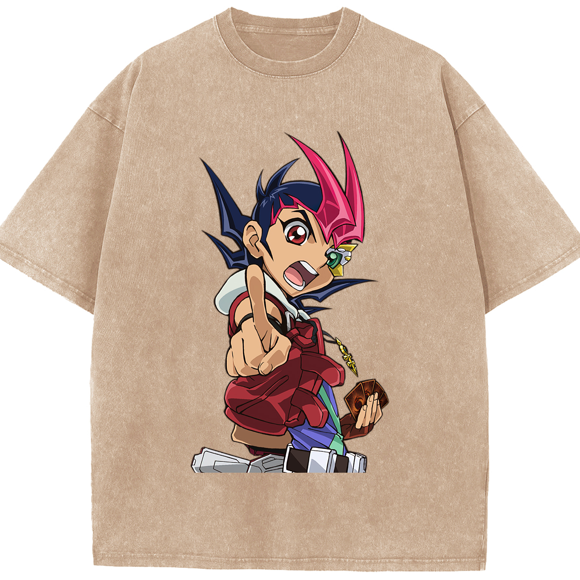 （画像用） 遊☆戯☆王 Yu-Gi-Oh! 綿100% ヴィンテージ風 半袖Tシャツ（フロントプリント）