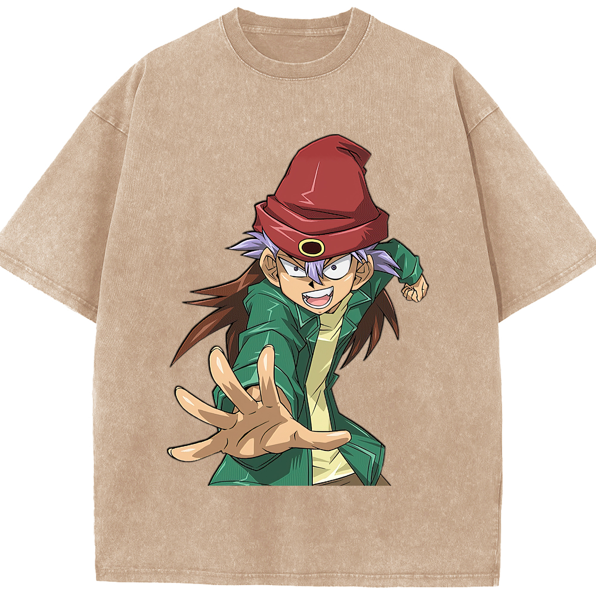 （画像用） 遊☆戯☆王 Yu-Gi-Oh! 綿100% ヴィンテージ風 半袖Tシャツ（フロントプリント）