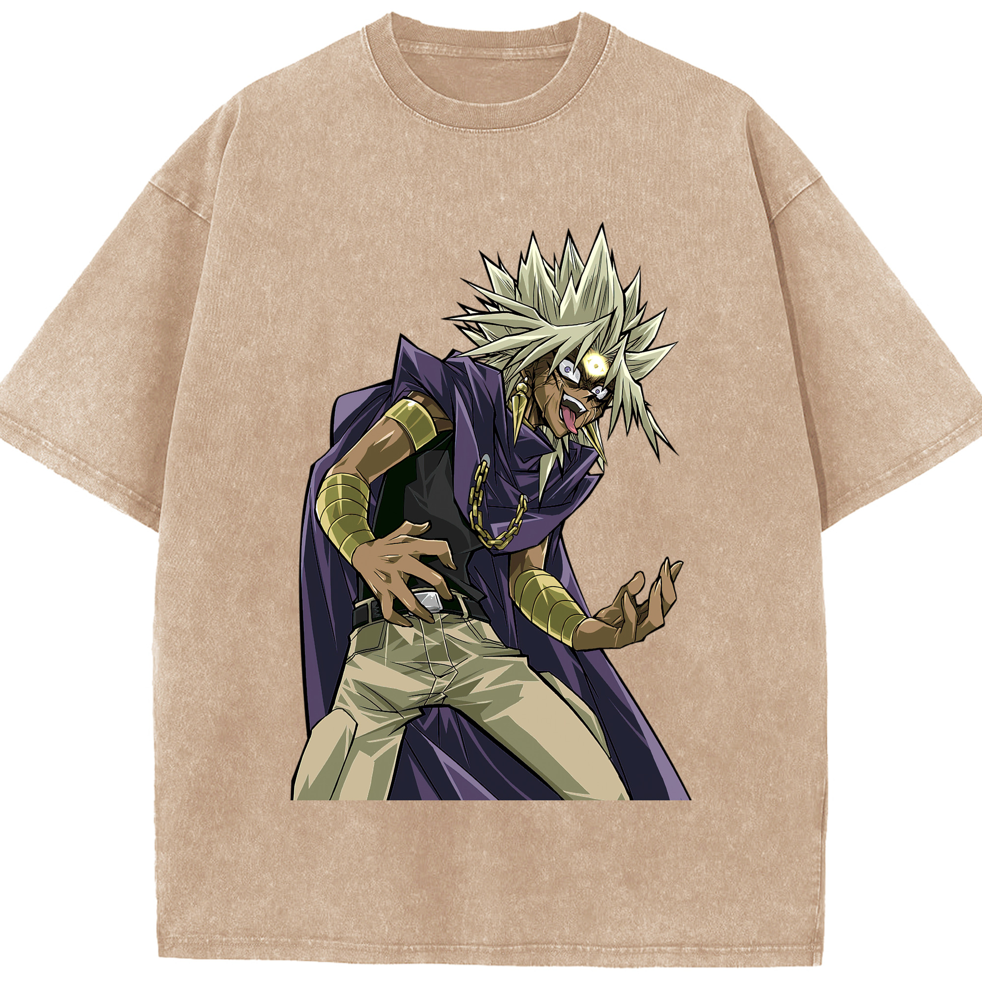 （画像用） 遊☆戯☆王 Yu-Gi-Oh! 綿100% ヴィンテージ風 半袖Tシャツ（フロントプリント）