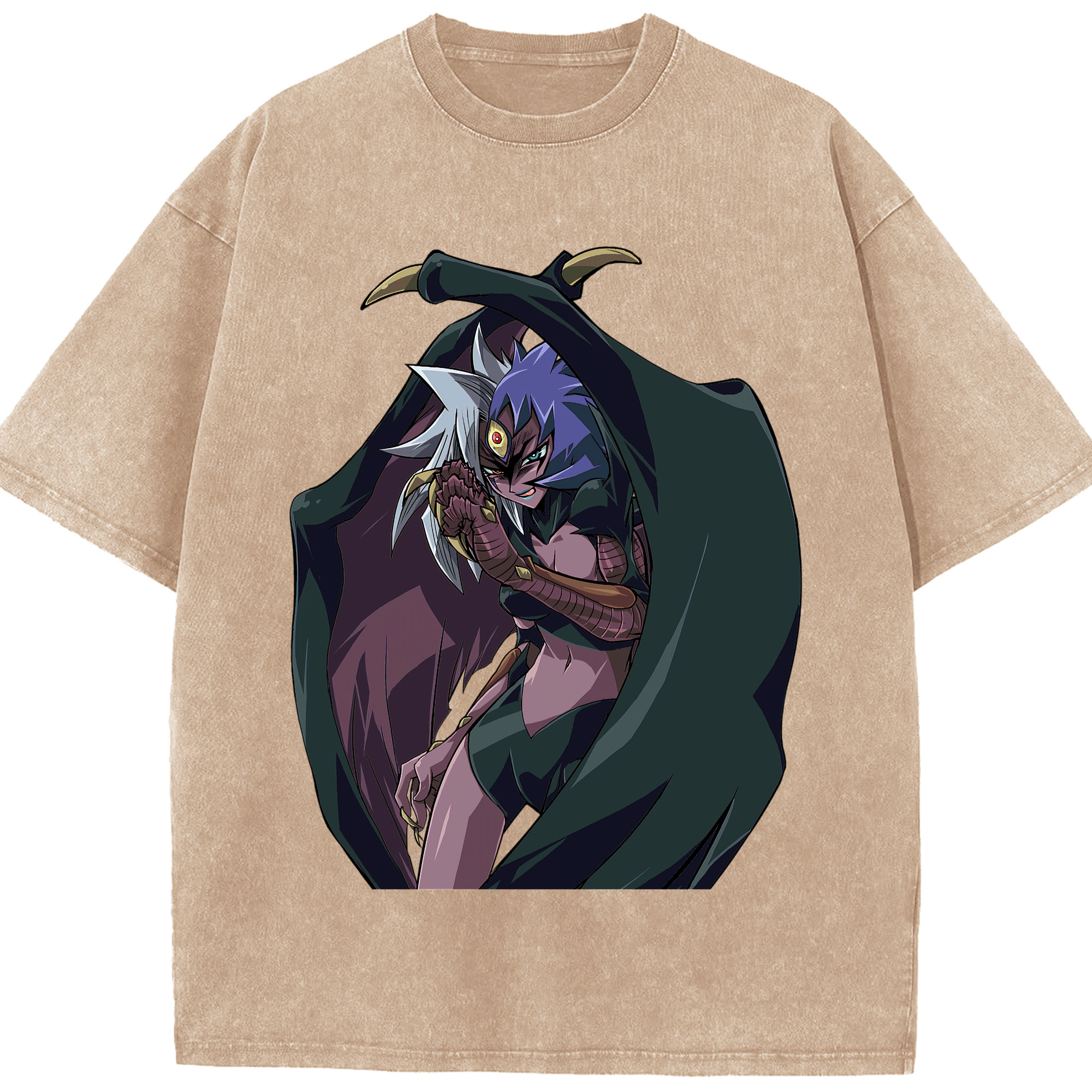 （画像用） 遊☆戯☆王 Yu-Gi-Oh! 綿100% ヴィンテージ風 半袖Tシャツ（フロントプリント）