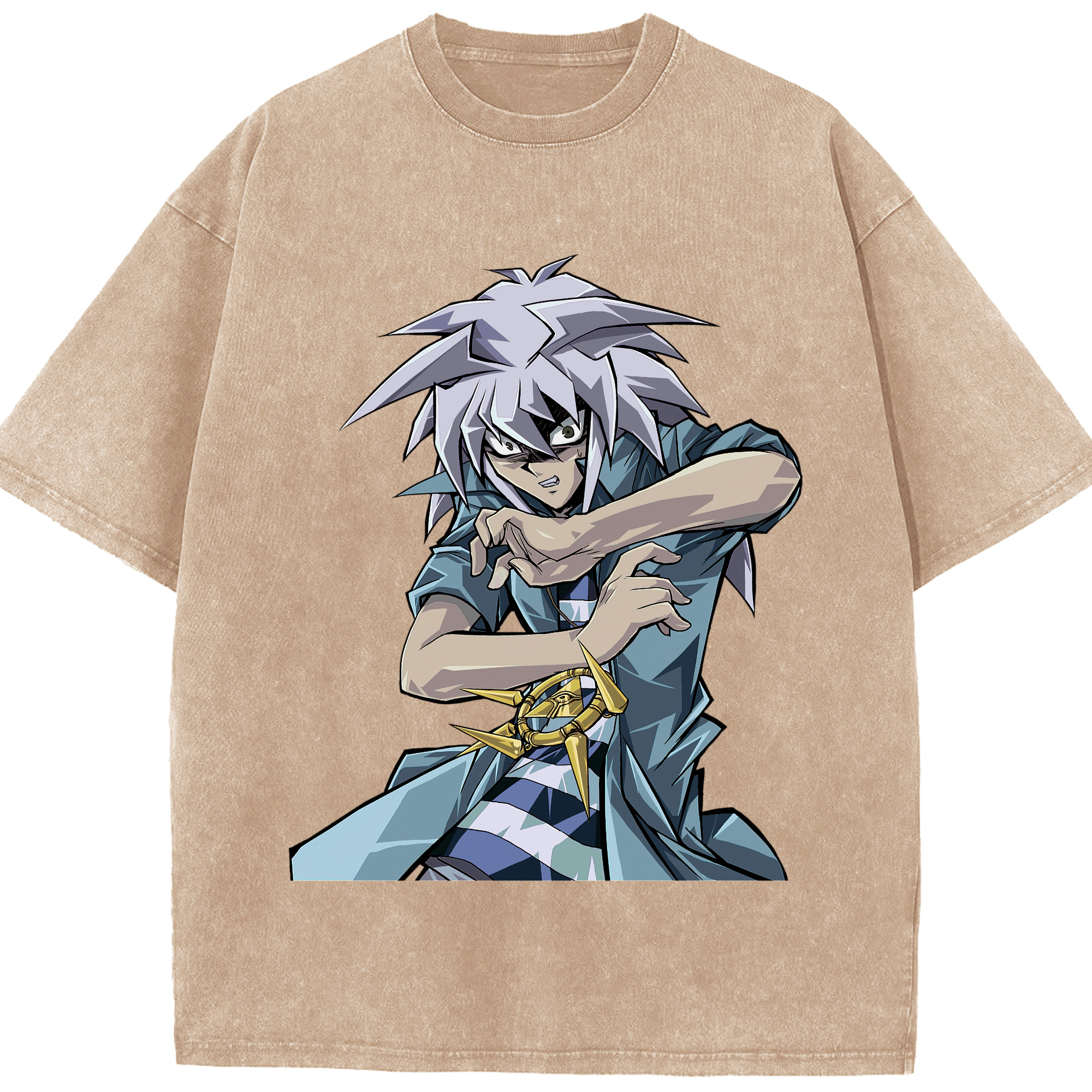 （画像用） 遊☆戯☆王 Yu-Gi-Oh! 綿100% ヴィンテージ風 半袖Tシャツ（フロントプリント）