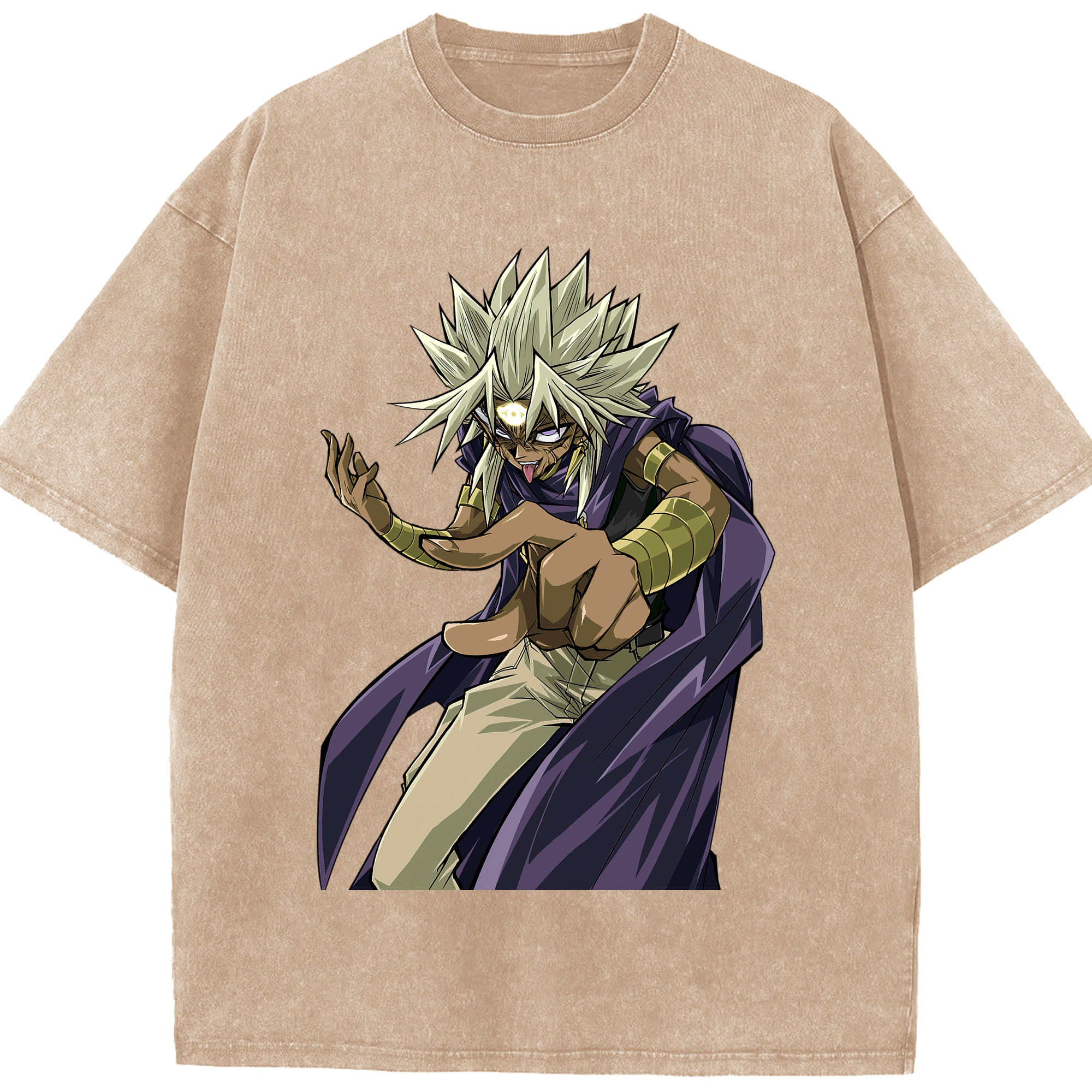 （画像用） 遊☆戯☆王 Yu-Gi-Oh! 綿100% ヴィンテージ風 半袖Tシャツ（フロントプリント）