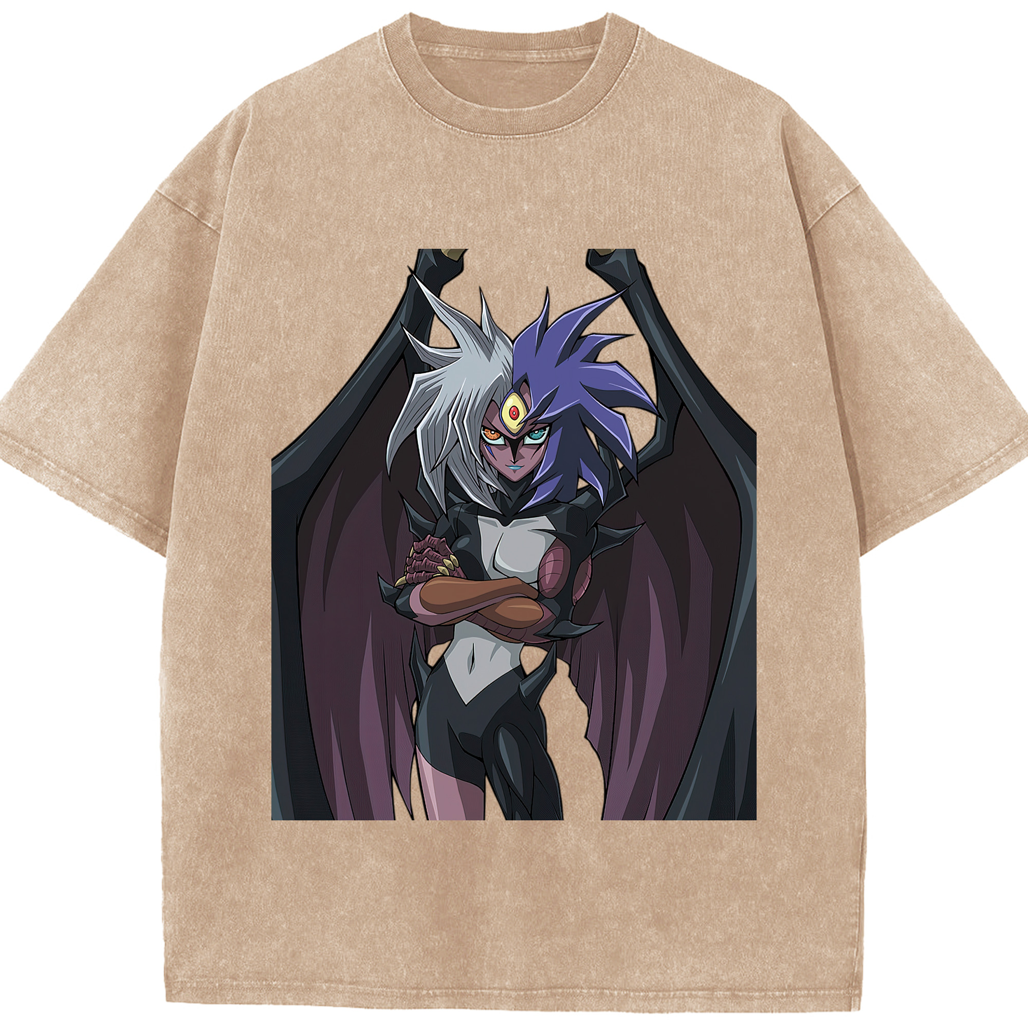 （画像用） 遊☆戯☆王 Yu-Gi-Oh! 綿100% ヴィンテージ風 半袖Tシャツ（フロントプリント）