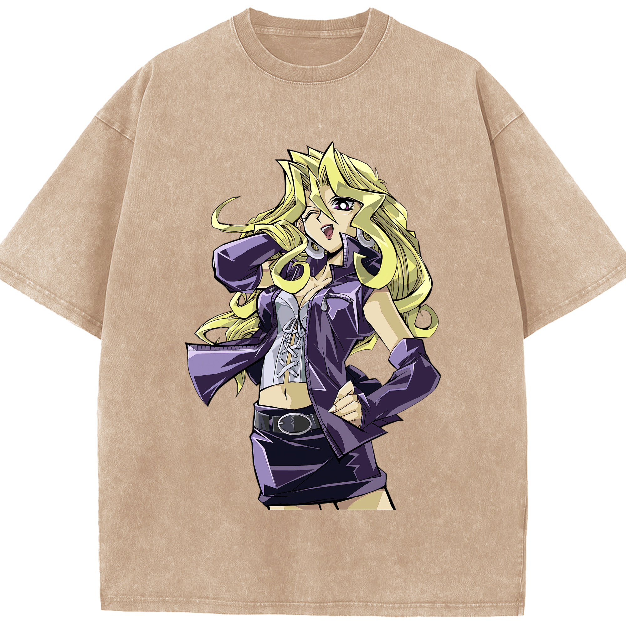 （画像用） 遊☆戯☆王 Yu-Gi-Oh! 綿100% ヴィンテージ風 半袖Tシャツ（フロントプリント）