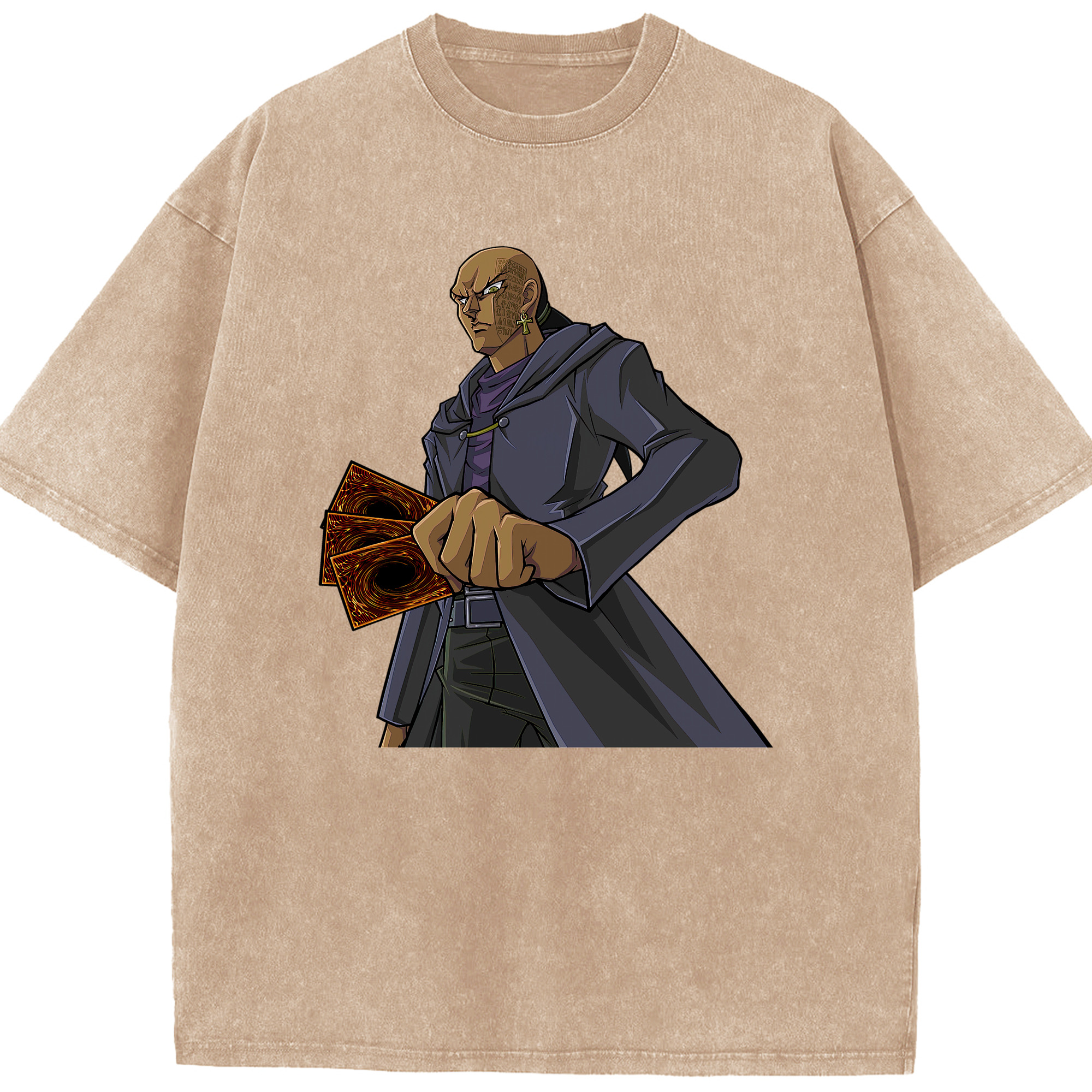 （画像用） 遊☆戯☆王 Yu-Gi-Oh! 綿100% ヴィンテージ風 半袖Tシャツ（フロントプリント）