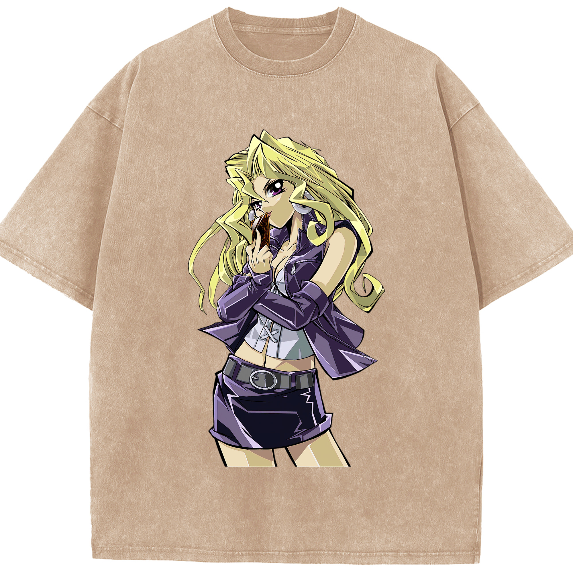 （画像用） 遊☆戯☆王 Yu-Gi-Oh! 綿100% ヴィンテージ風 半袖Tシャツ（フロントプリント）