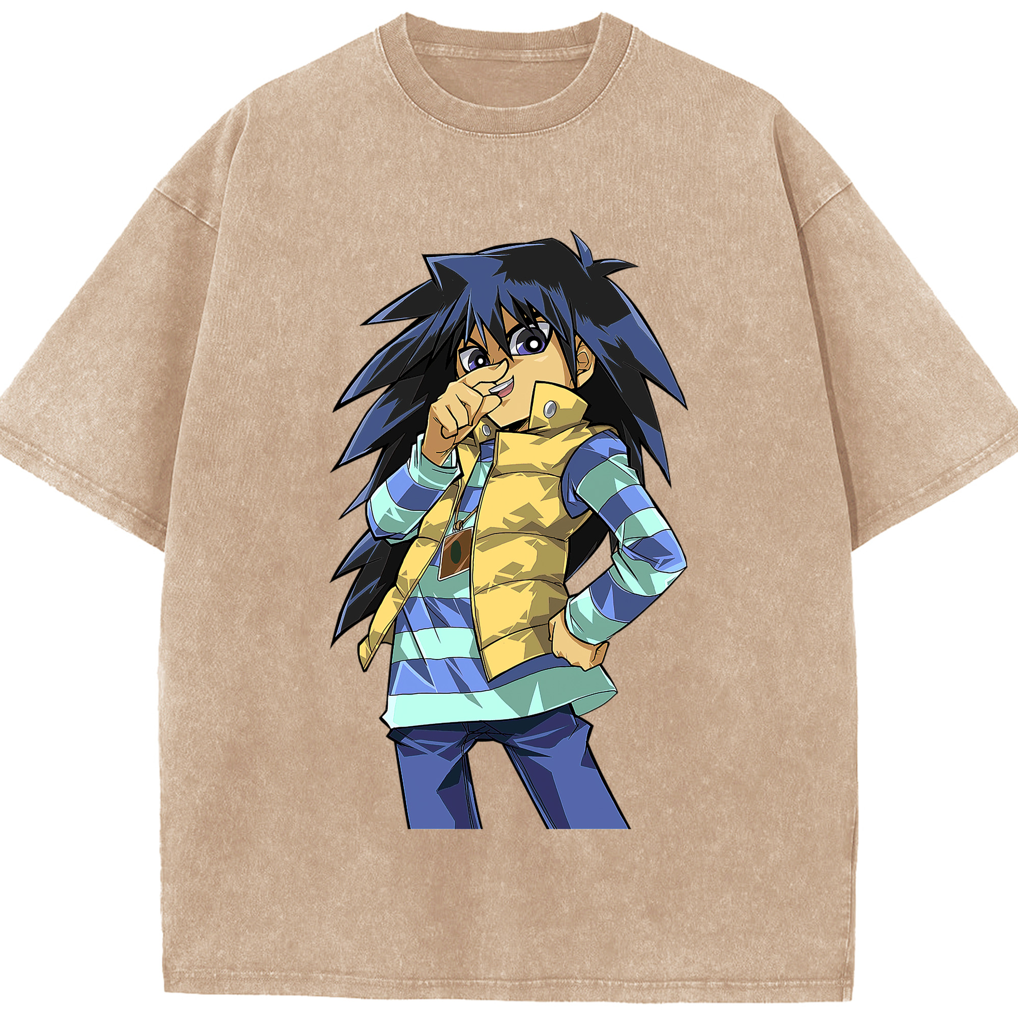 （画像用） 遊☆戯☆王 Yu-Gi-Oh! 綿100% ヴィンテージ風 半袖Tシャツ（フロントプリント）