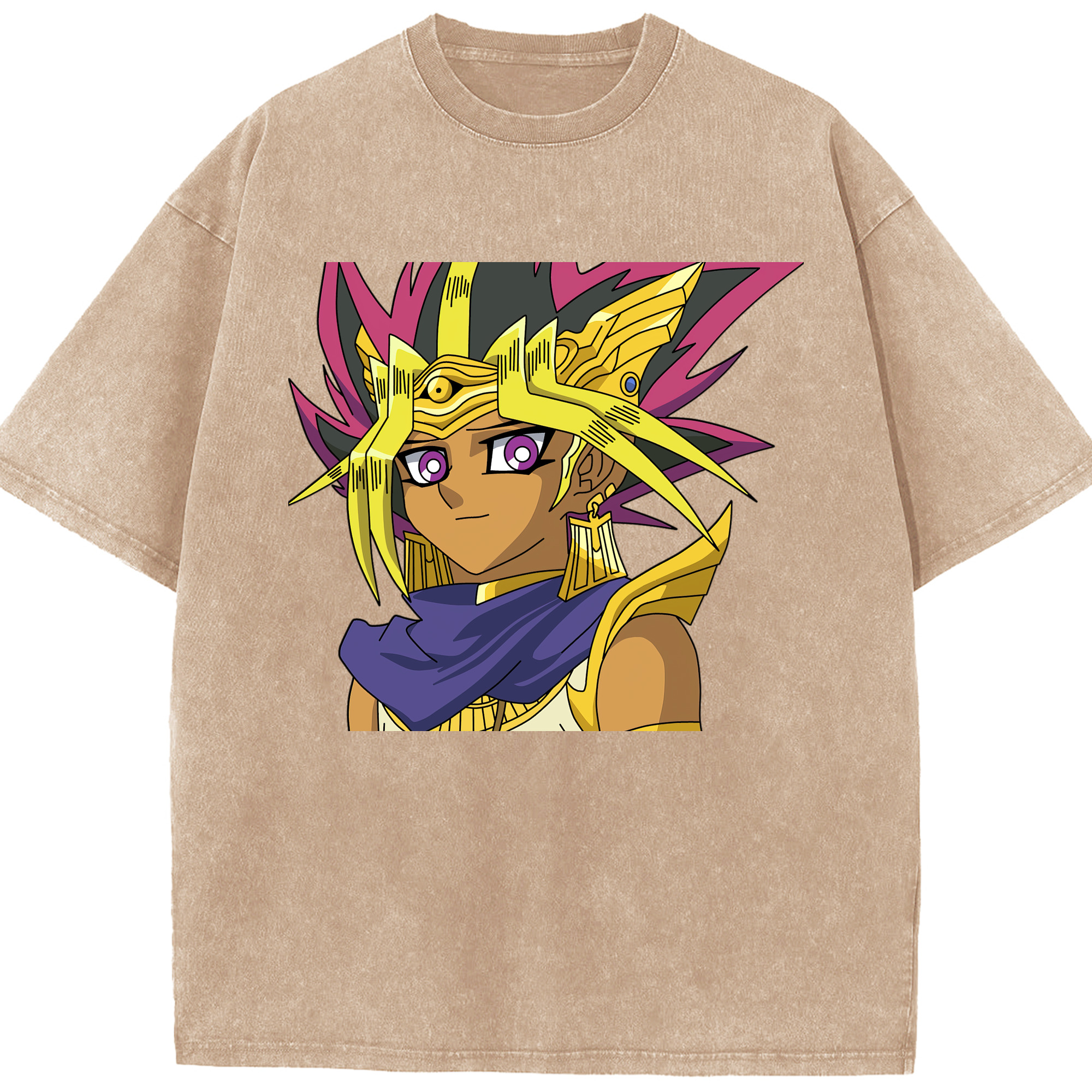 （画像用） 遊☆戯☆王 Yu-Gi-Oh! 綿100% ヴィンテージ風 半袖Tシャツ（フロントプリント）