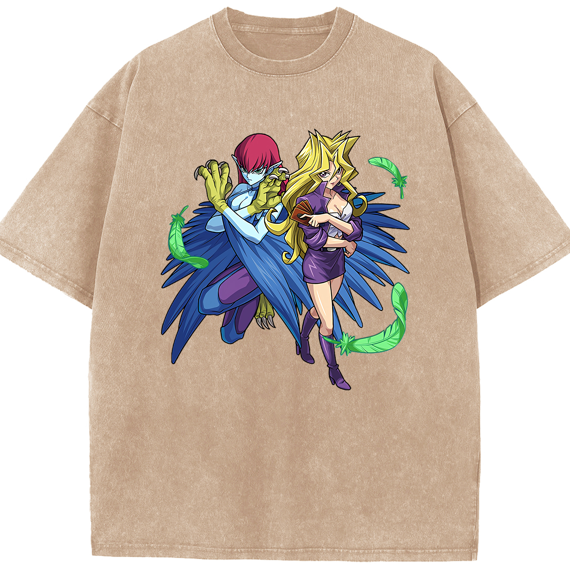 （画像用） 遊☆戯☆王 Yu-Gi-Oh! 綿100% ヴィンテージ風 半袖Tシャツ（フロントプリント）
