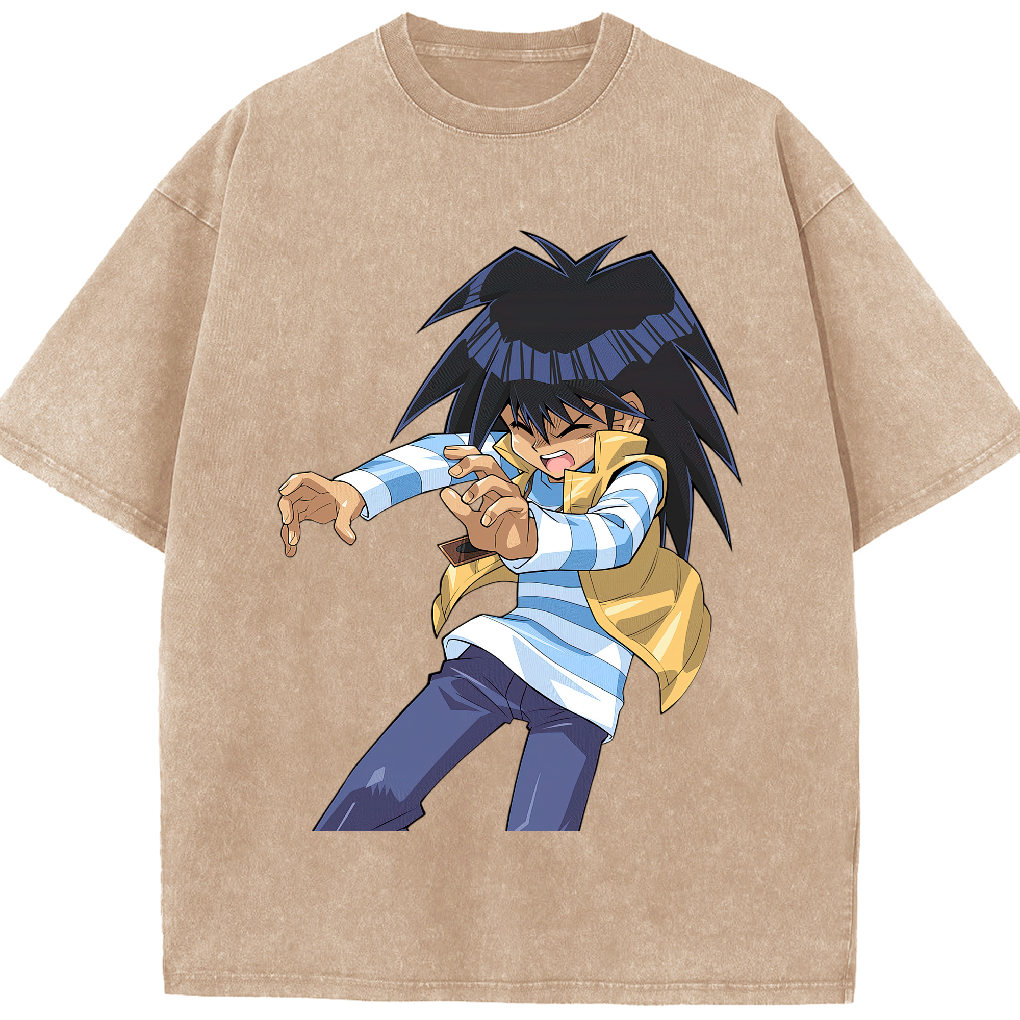（画像用） 遊☆戯☆王 Yu-Gi-Oh! 綿100% ヴィンテージ風 半袖Tシャツ（フロントプリント）
