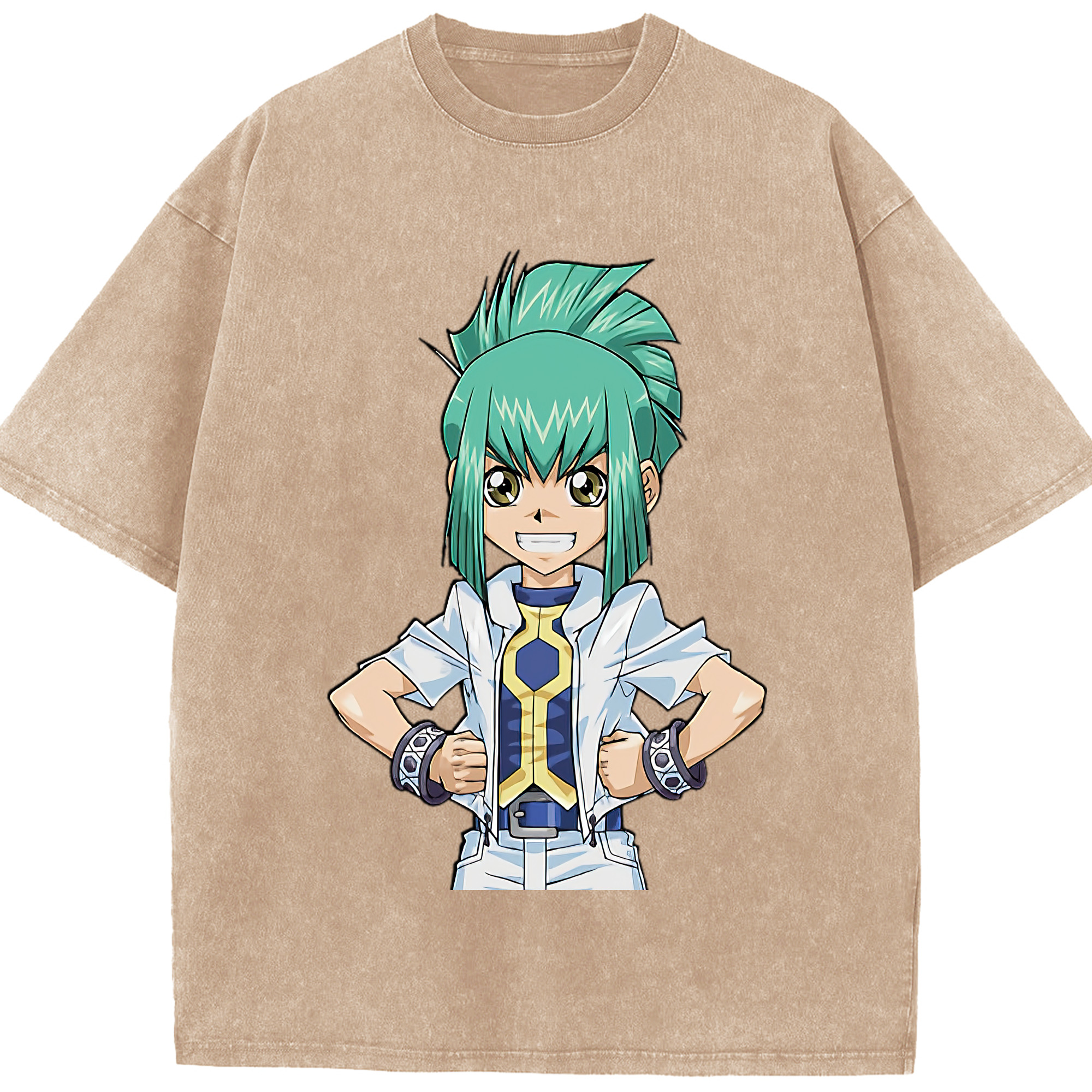 （画像用） 遊☆戯☆王 Yu-Gi-Oh! 綿100% ヴィンテージ風 半袖Tシャツ（フロントプリント）