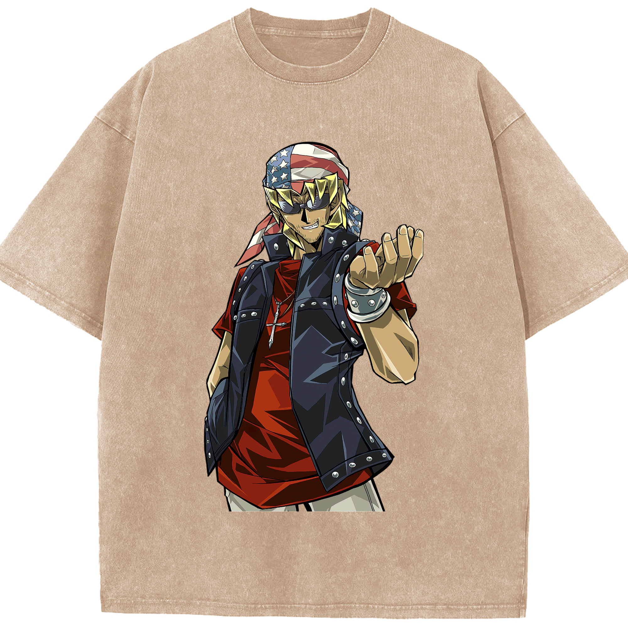 （画像用） 遊☆戯☆王 Yu-Gi-Oh! 綿100% ヴィンテージ風 半袖Tシャツ（フロントプリント）