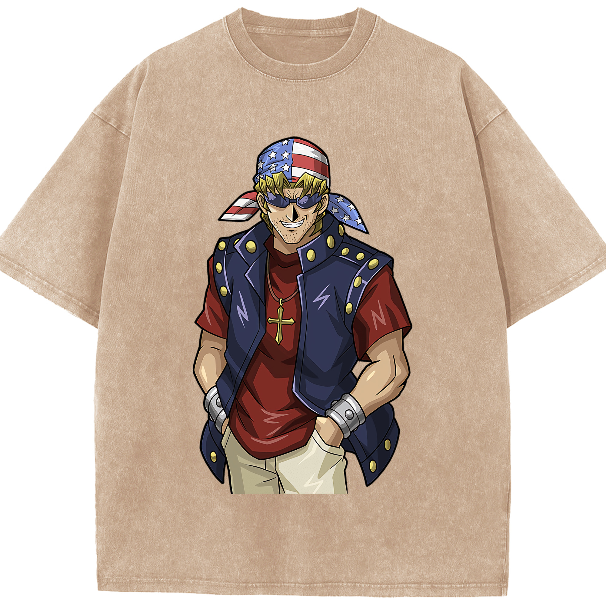 （画像用） 遊☆戯☆王 Yu-Gi-Oh! 綿100% ヴィンテージ風 半袖Tシャツ（フロントプリント）