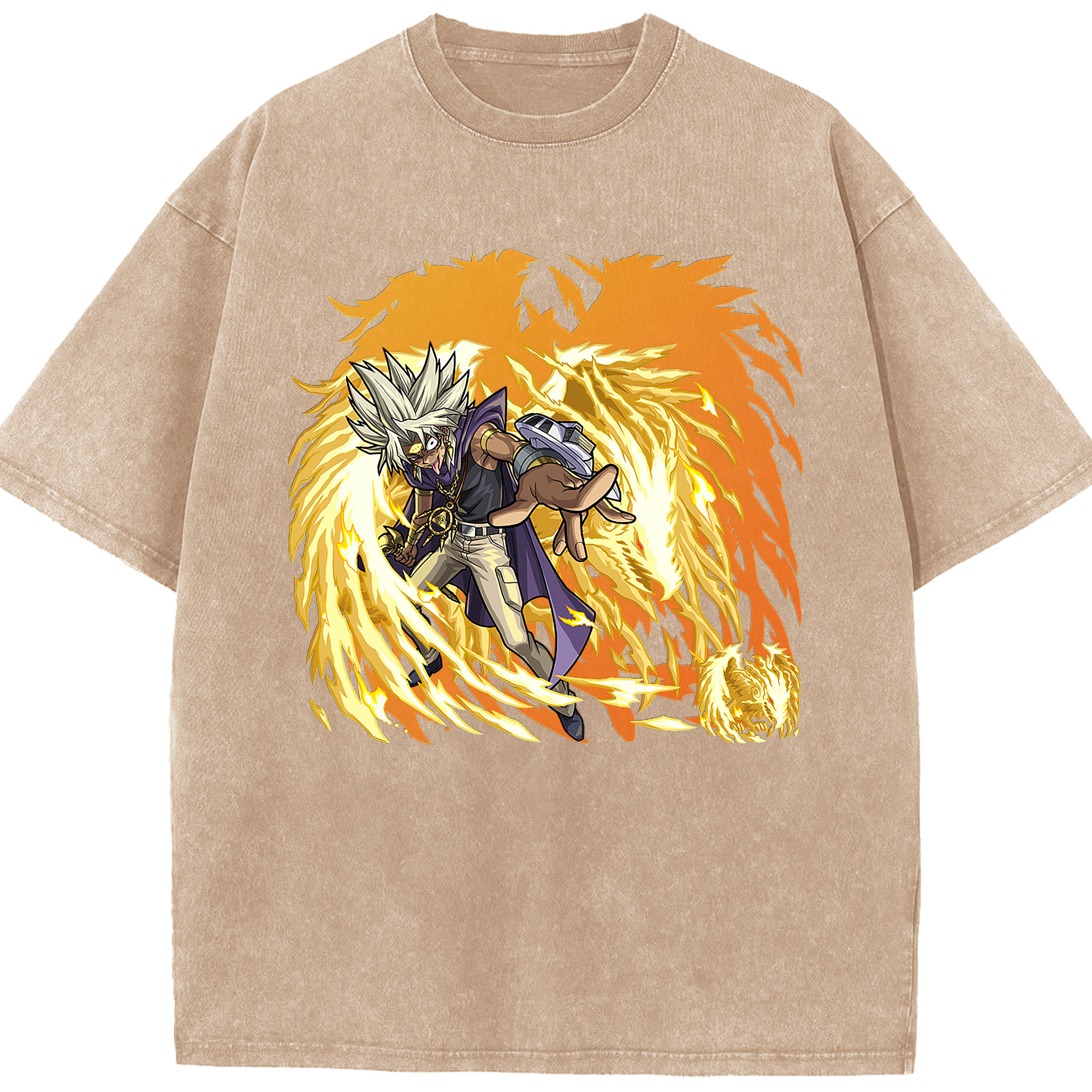 （画像用） 遊☆戯☆王 Yu-Gi-Oh! 綿100% ヴィンテージ風 半袖Tシャツ（フロントプリント）