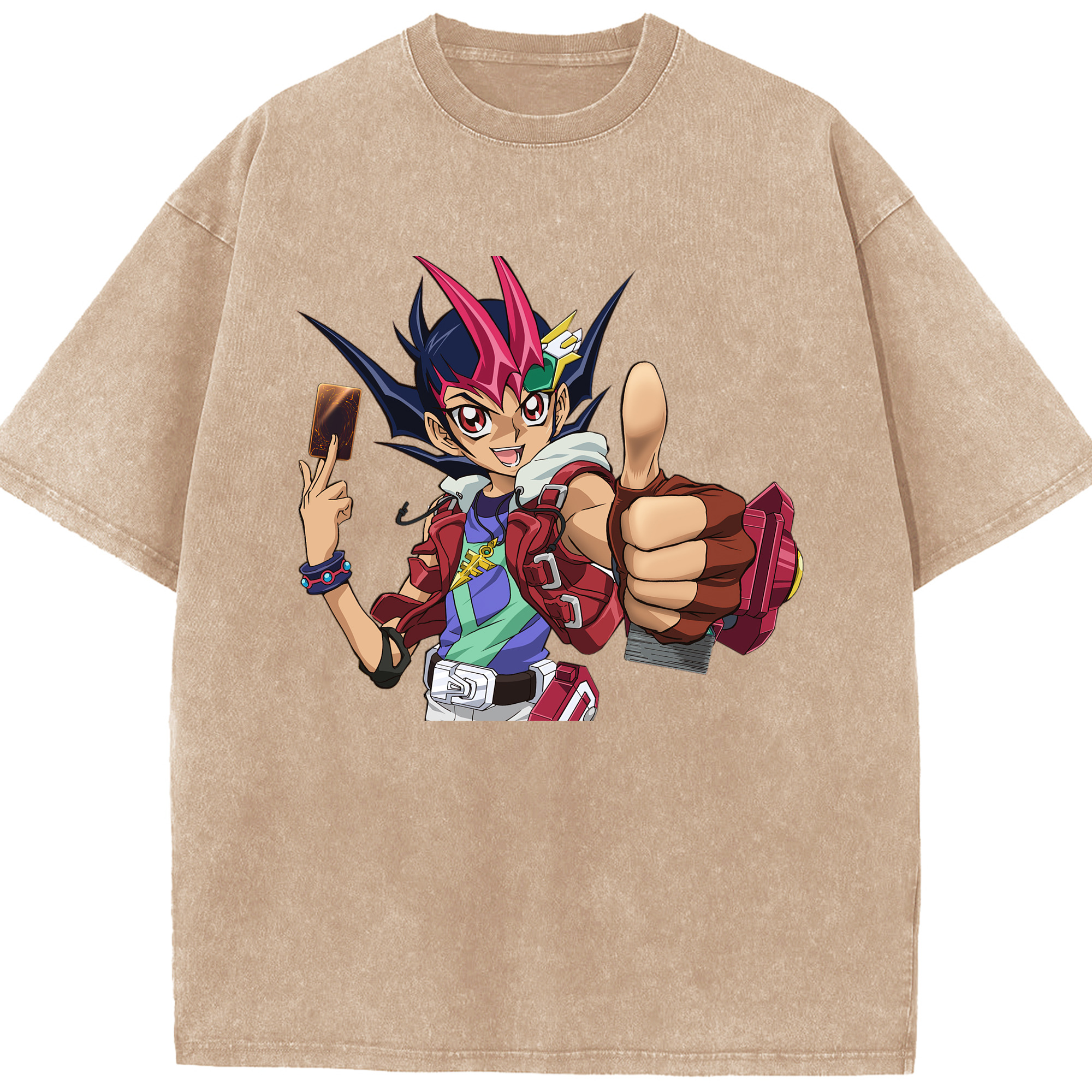 （画像用） 遊☆戯☆王 Yu-Gi-Oh! 綿100% ヴィンテージ風 半袖Tシャツ（フロントプリント）