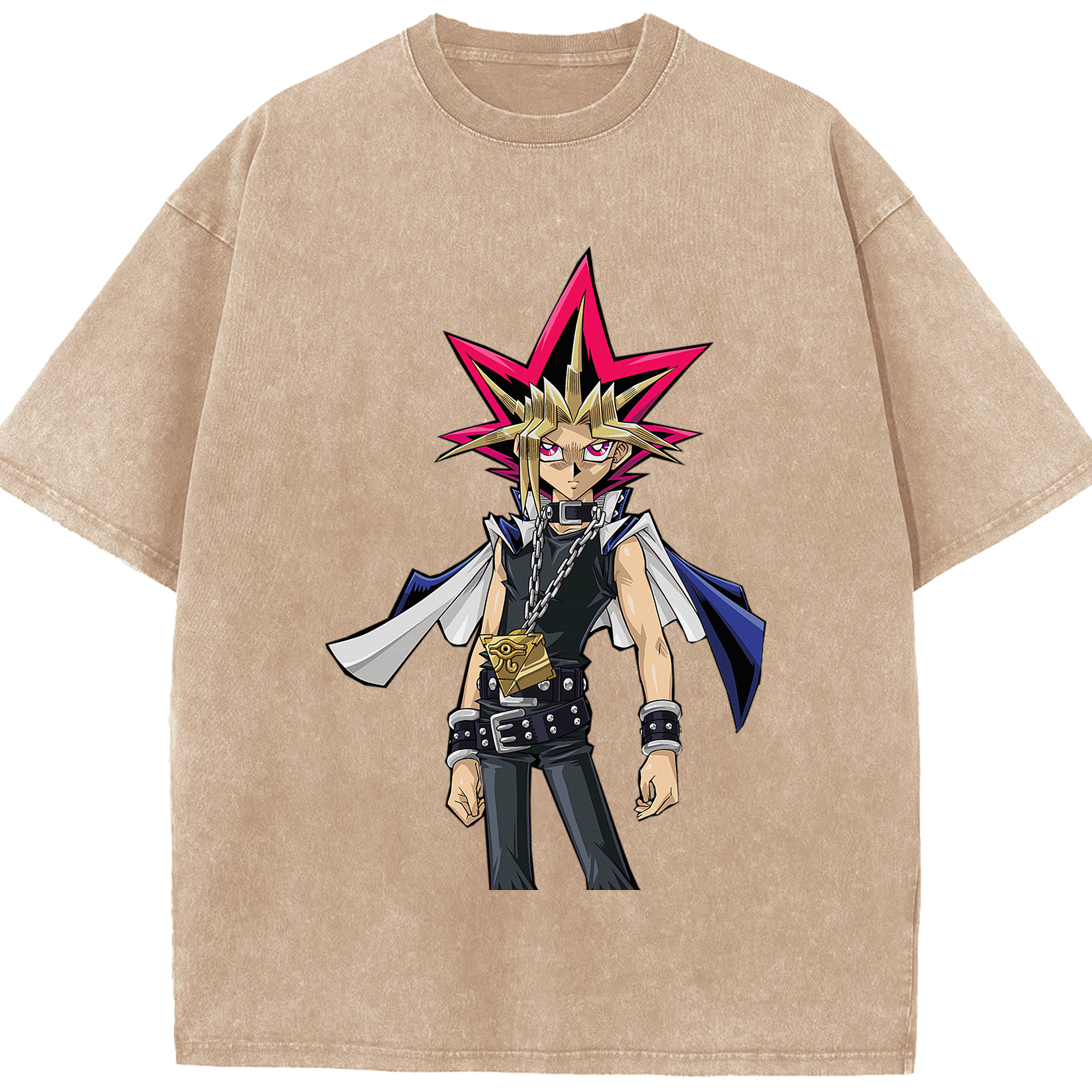 （画像用） 遊☆戯☆王 Yu-Gi-Oh! 綿100% ヴィンテージ風 半袖Tシャツ（フロントプリント）