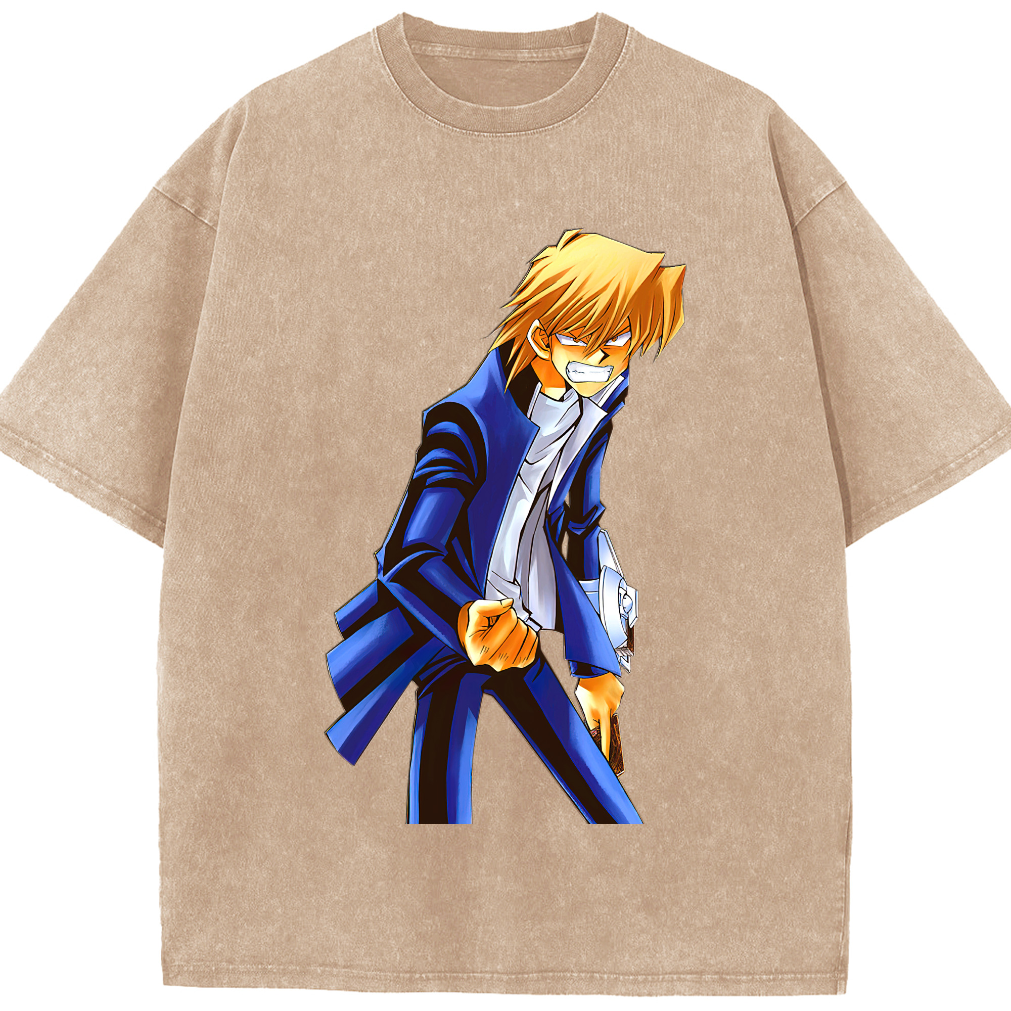 （画像用） 遊☆戯☆王 Yu-Gi-Oh! 綿100% ヴィンテージ風 半袖Tシャツ（フロントプリント）