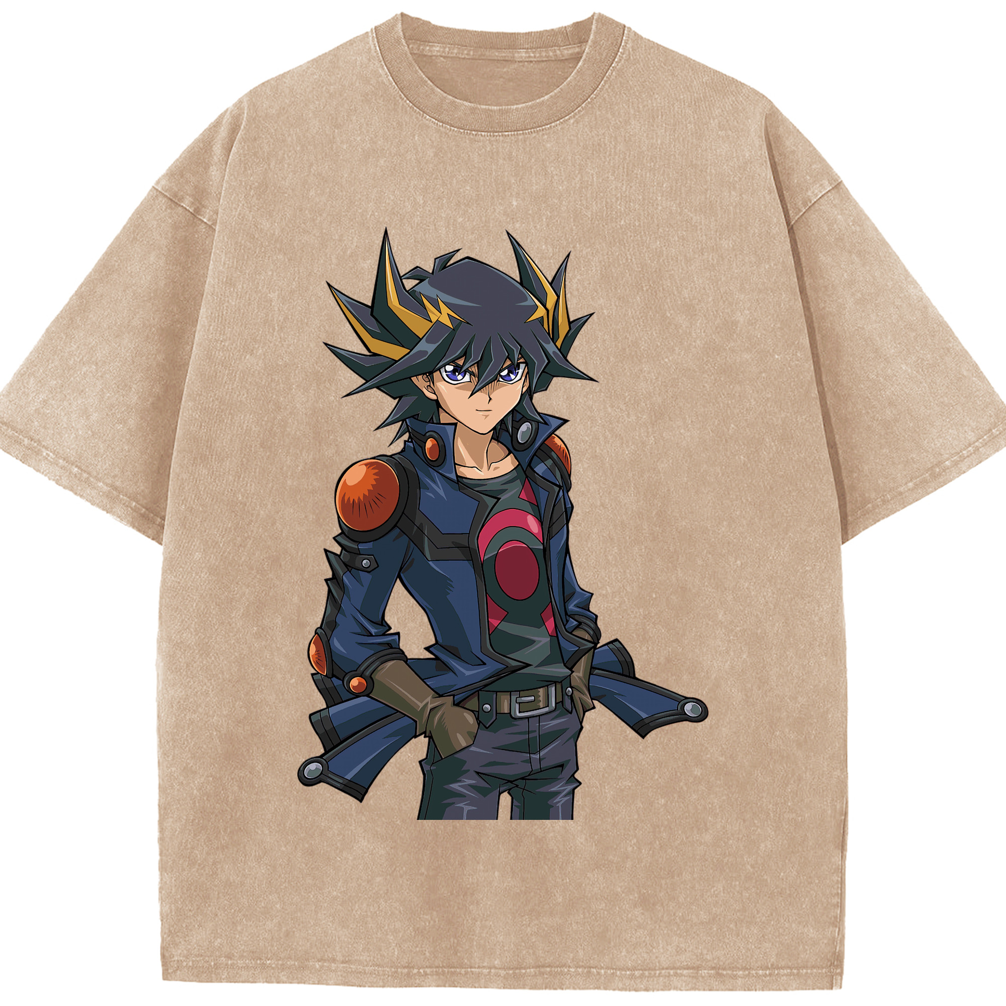 （画像用） 遊☆戯☆王 Yu-Gi-Oh! 綿100% ヴィンテージ風 半袖Tシャツ（フロントプリント）