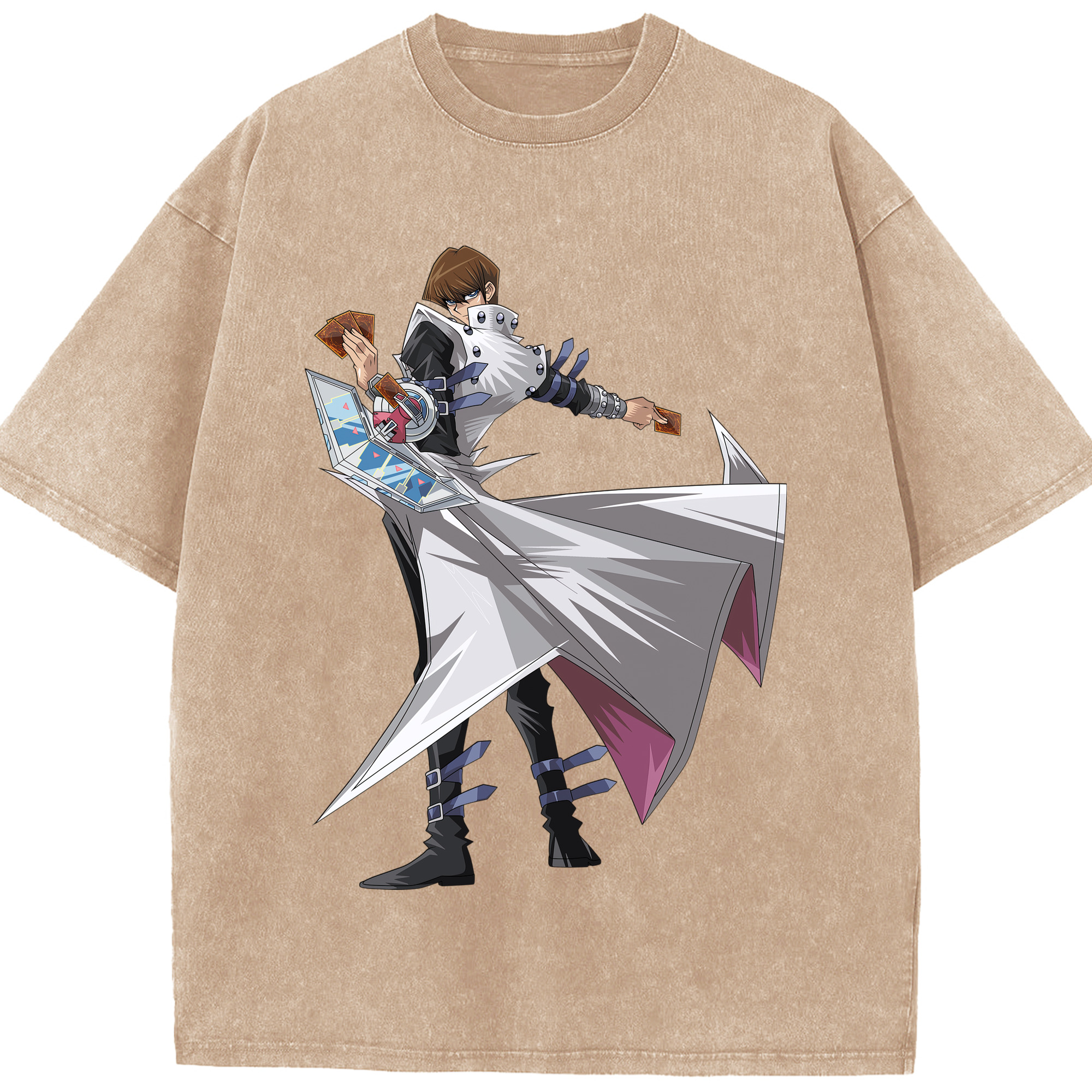 （画像用） 遊☆戯☆王 Yu-Gi-Oh! 綿100% ヴィンテージ風 半袖Tシャツ（フロントプリント）