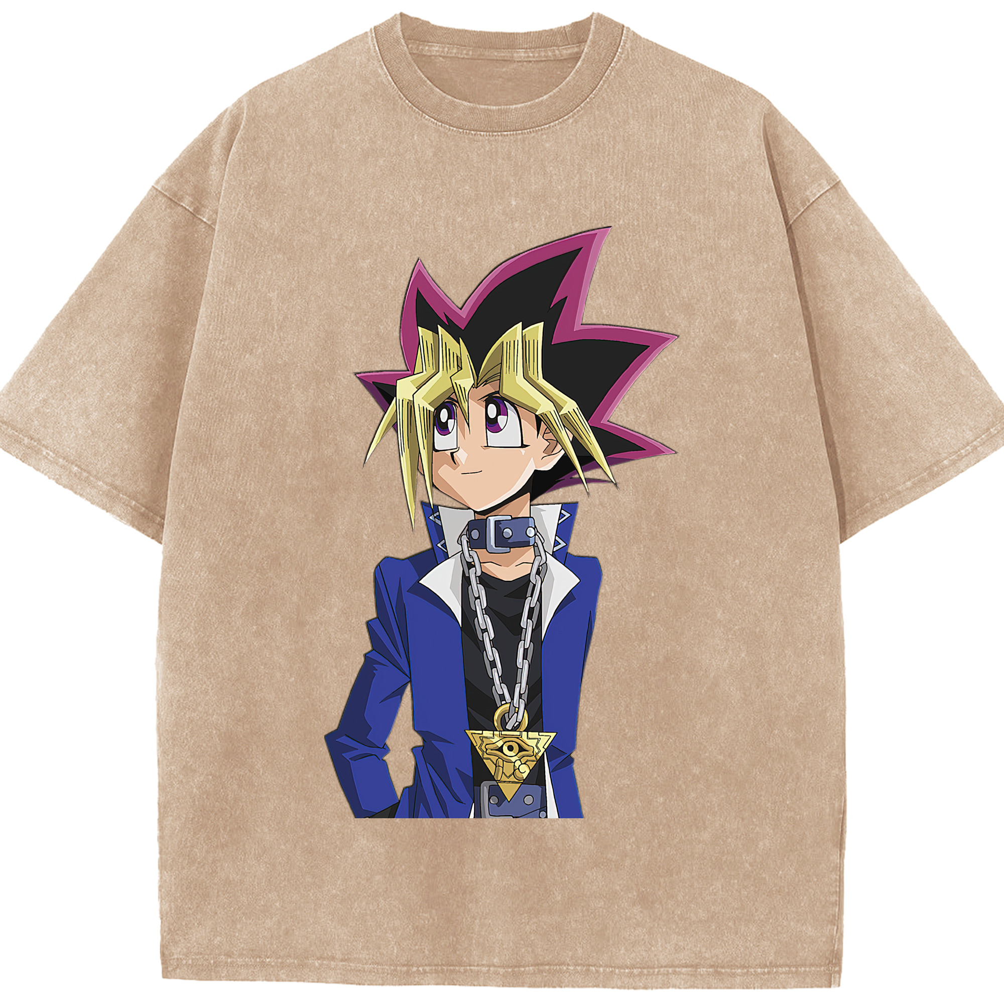 （画像用） 遊☆戯☆王 Yu-Gi-Oh! 綿100% ヴィンテージ風 半袖Tシャツ（フロントプリント）